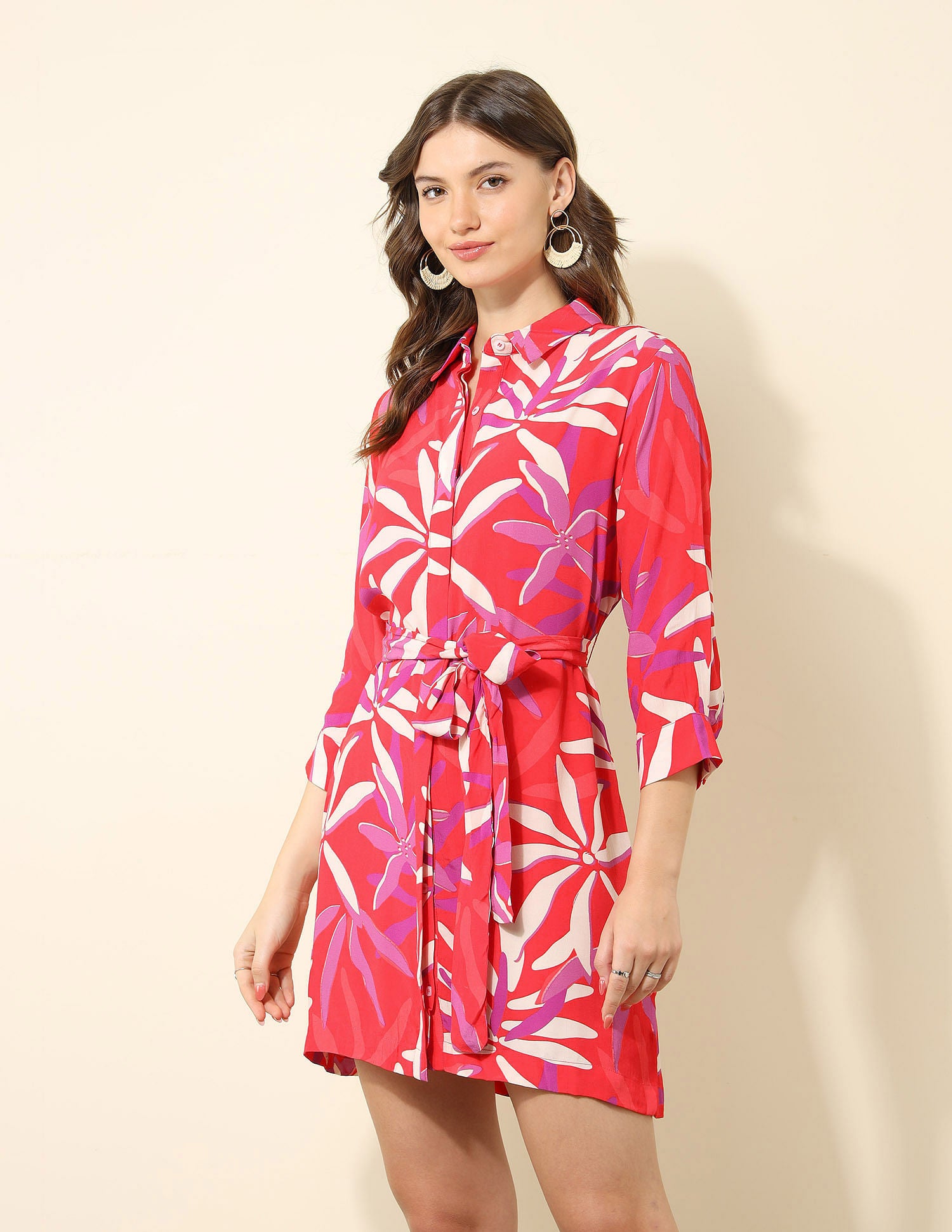 Floral Printed Shirt Dress Multi-colour - U.S. POLO ASSN. | Large