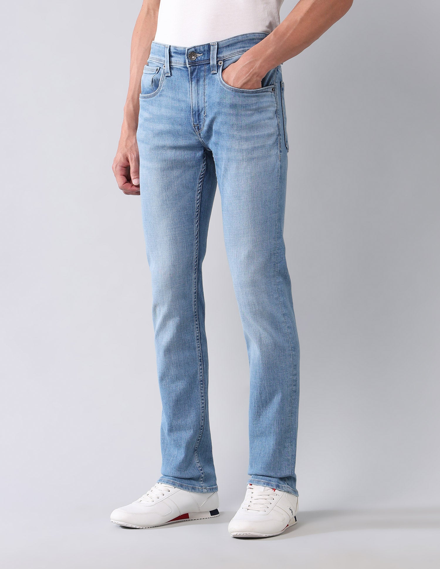 Regallo Skinny Fit Super Stretch Jeans Light Blue - U.S. POLO ASSN. | Large