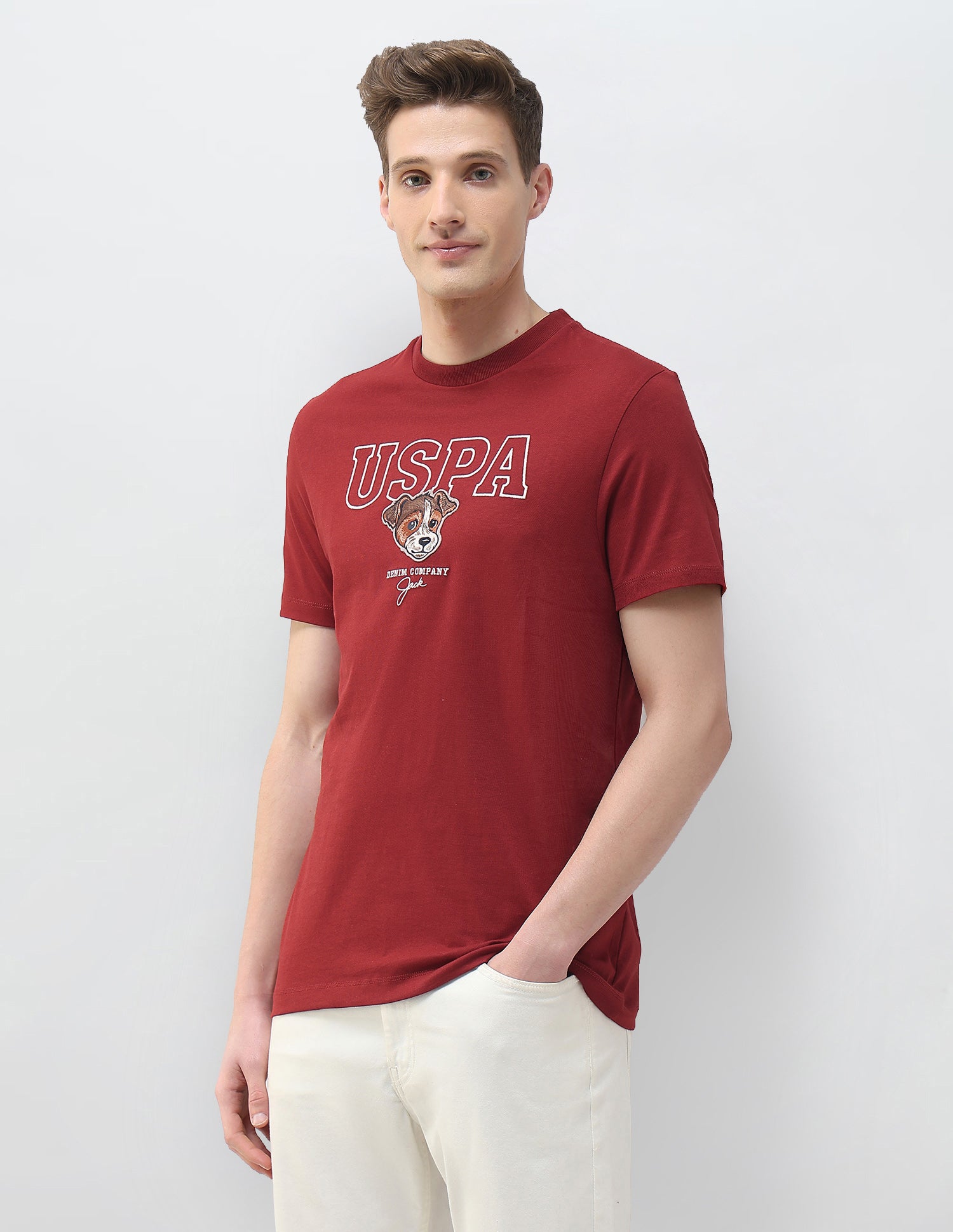 Motel On The Coast Slim Fit T-Shirt Red - U.S. Polo Assn. India | Large