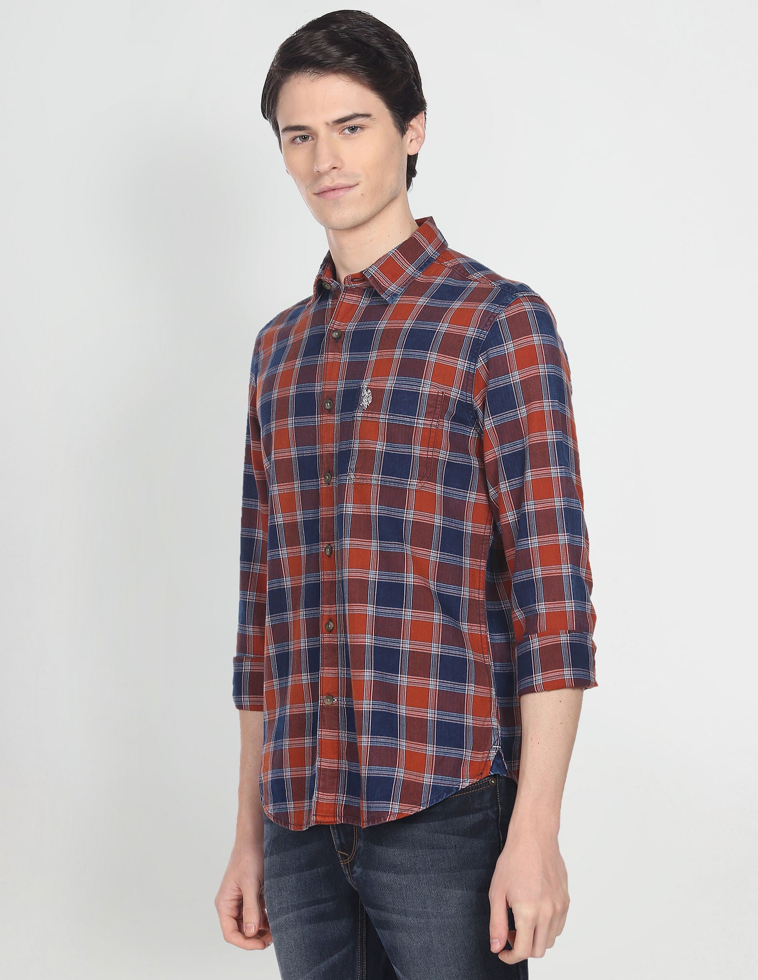 Indigo Vat Check Shirt Indigo - U.S. Polo Assn. India | Large