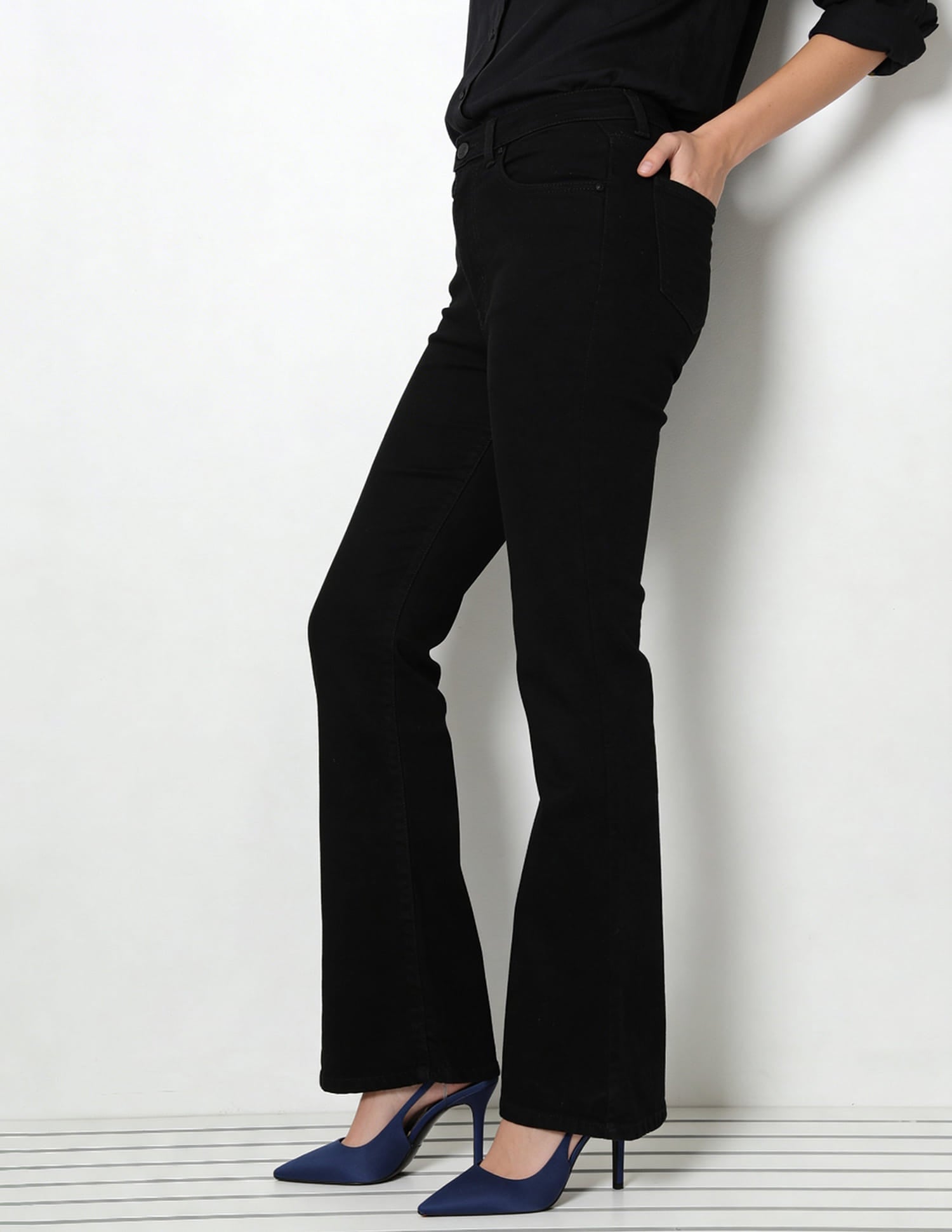 High Rise Bootcut Jeans Black - U.S. Polo Assn. India | Large