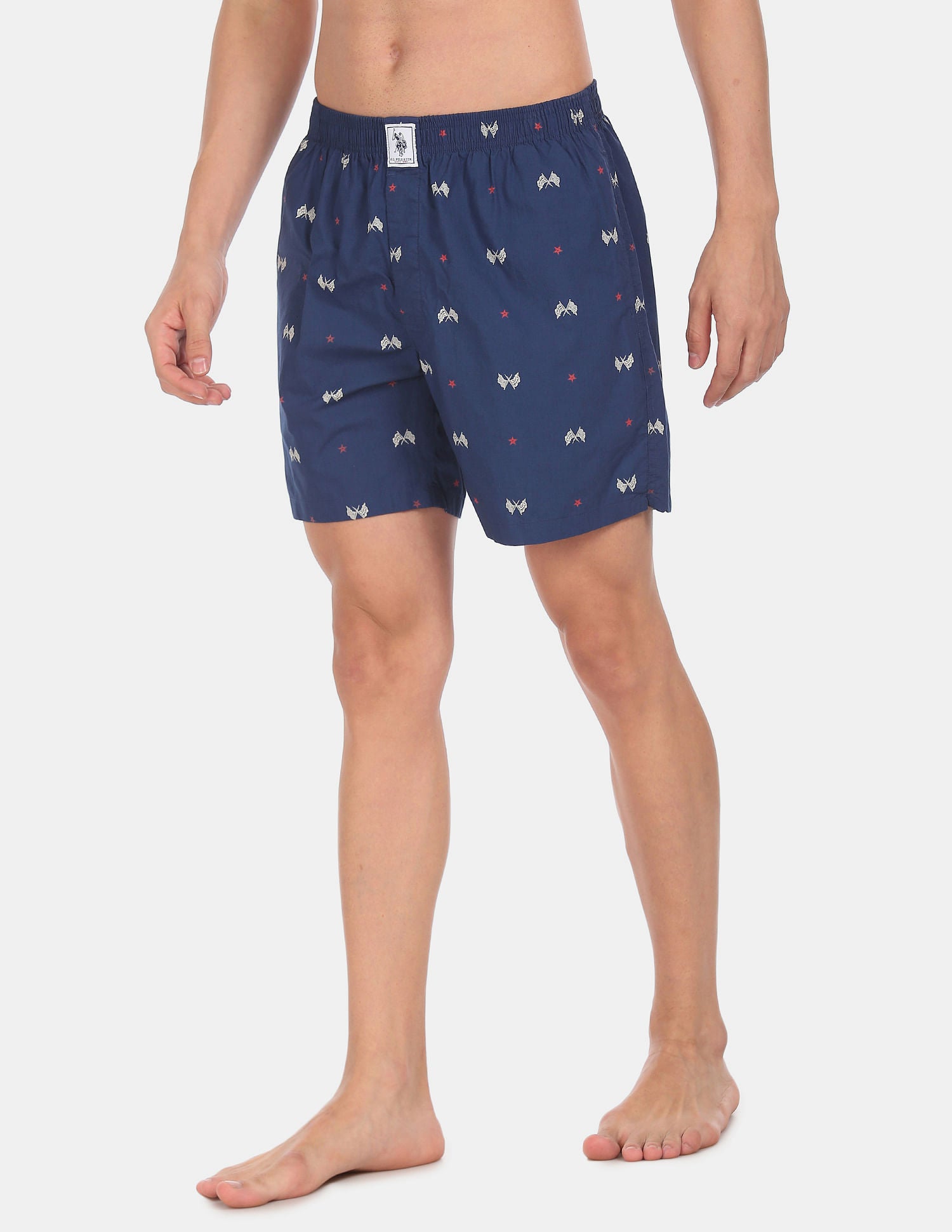 Comfort Fit Print Cotton I663 Boxers - Pack Of 1 Blue - U.S. POLO ASSN. | Large