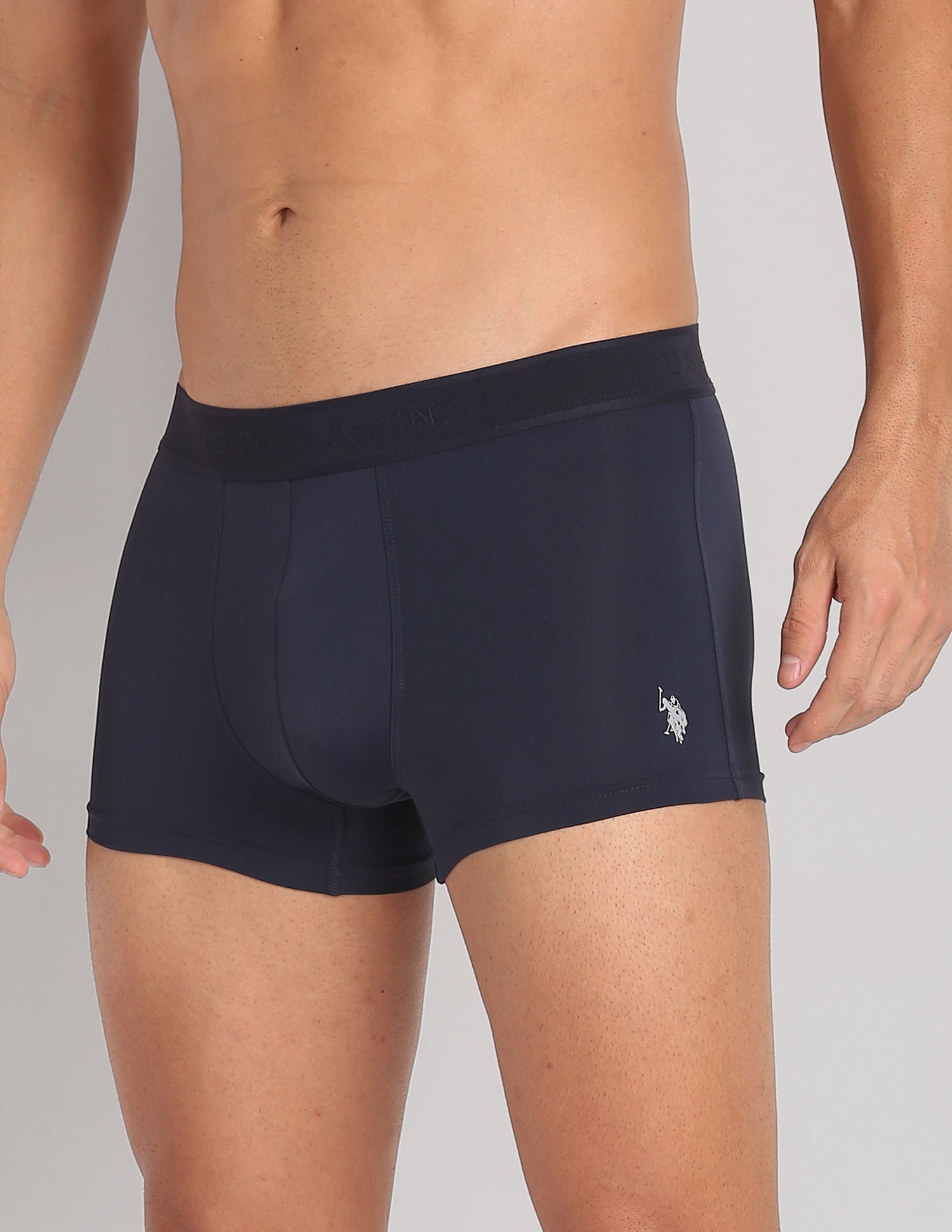 Nylon Stretch Moisture Wicking AT001 Active Trunks - Pack Of 1 Navy - U.S. POLO ASSN. | Large