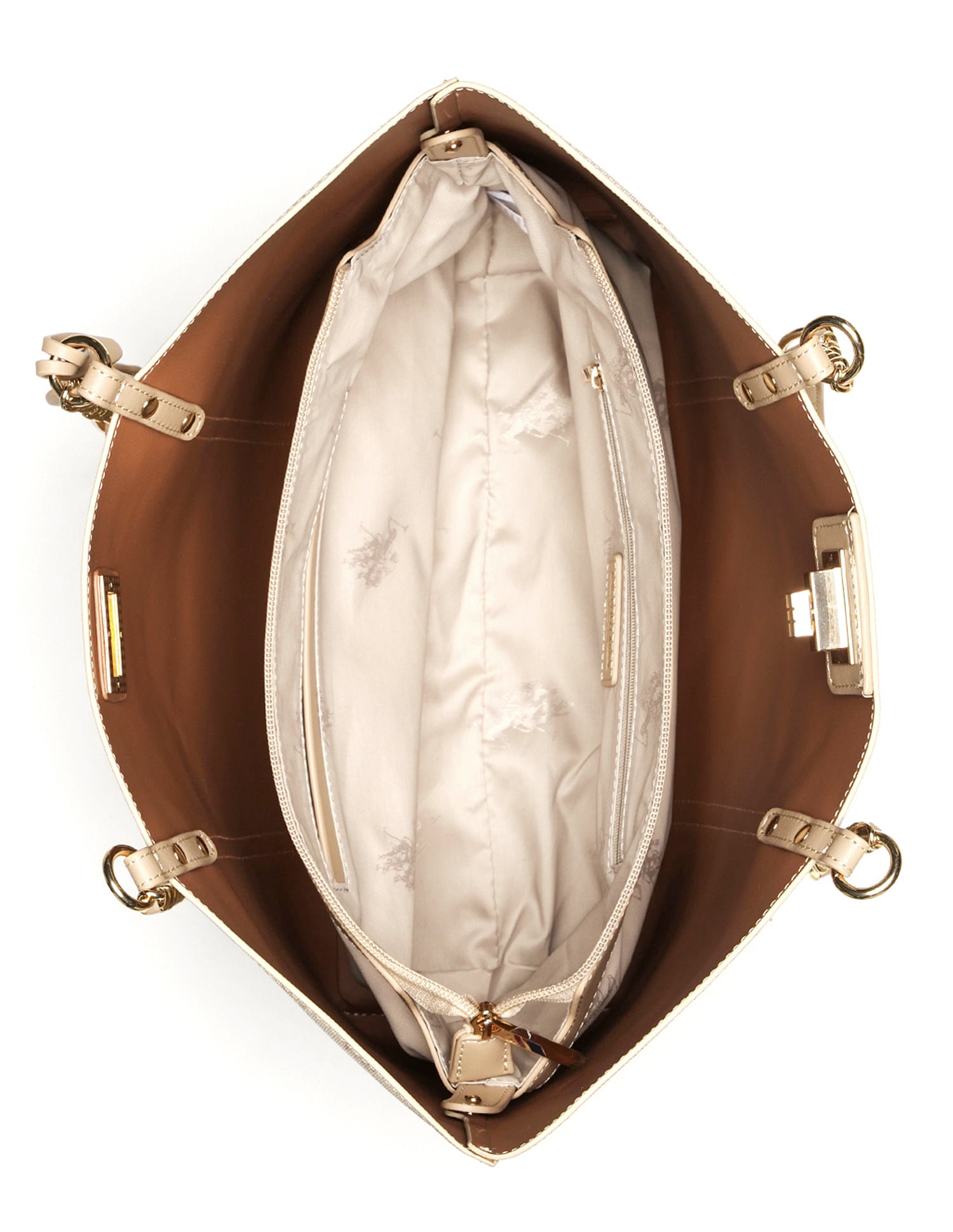 Kylie Monogram Tote Bag Beige - U.S. POLO ASSN. | Large