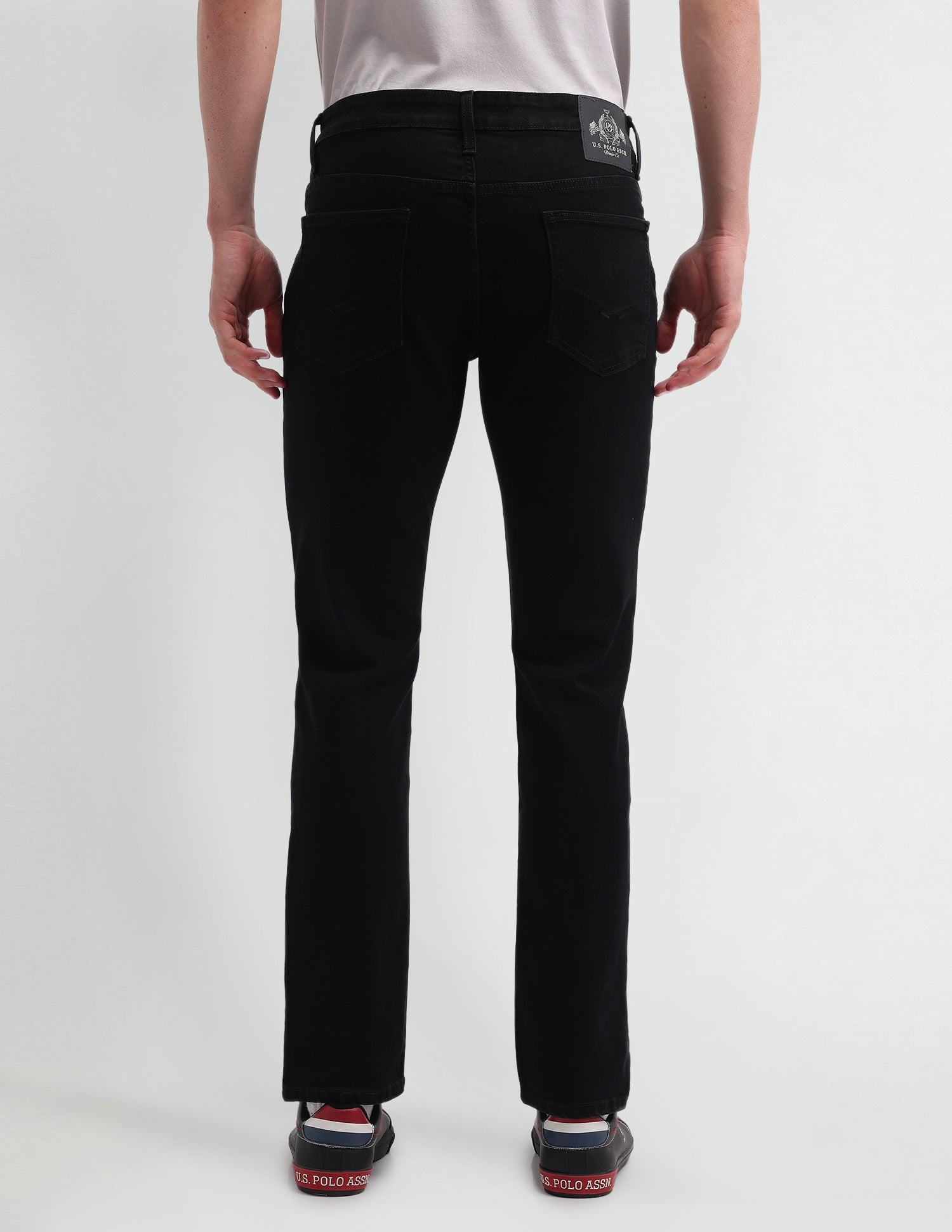Brandon Slim Tapered Fit Black Jeans Black - U.S. Polo Assn. India | Large