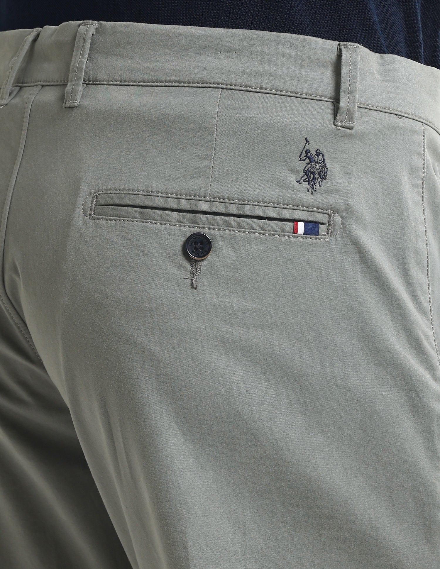 Riley Straight Fit Regular Trousers Grey - U.S. POLO ASSN. | Large