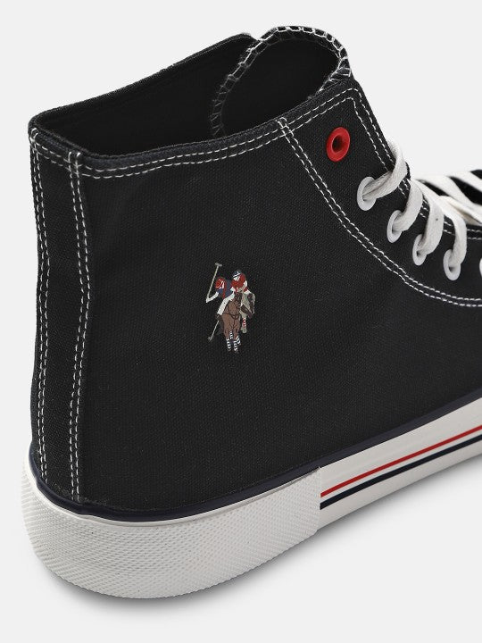 Men Vlair 2.0 Canvas Mid Top Casual Shoes Black - U.S. POLO ASSN. | Large