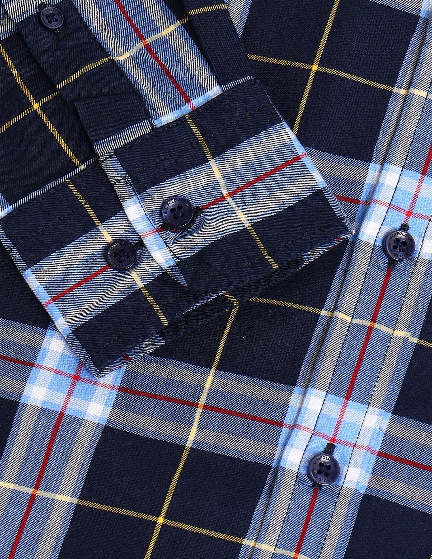 Plaid Checked Regular Fit Shirt Navy - U.S. Polo Assn. India | Large