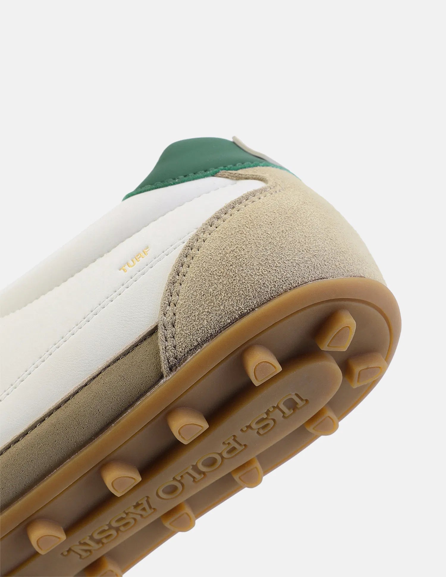 Round Toe Suede Turf Sneakers Off White - U.S. Polo Assn. India | Large