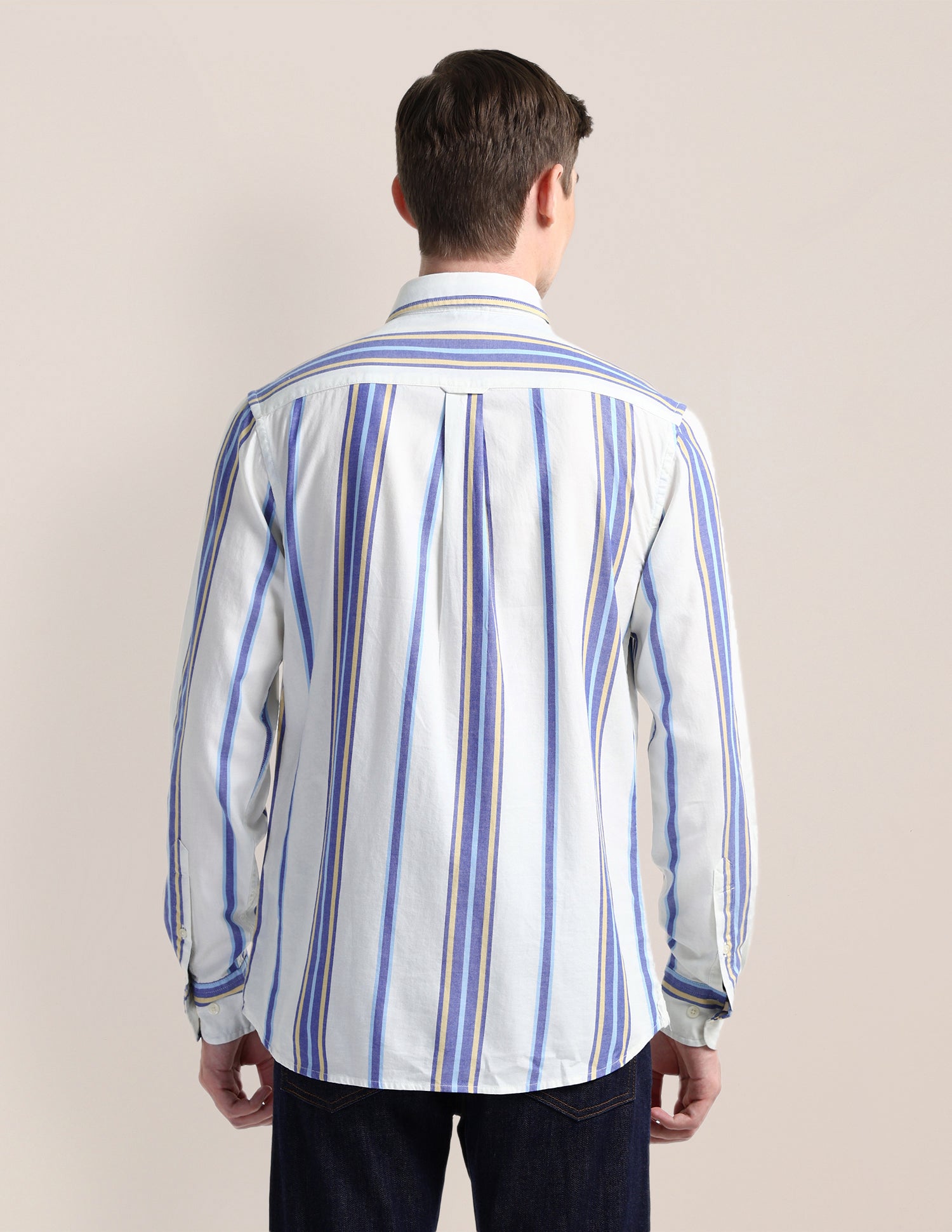 Vertical Striped Regular Fit Shirt Blue - U.S. Polo Assn. India | Large