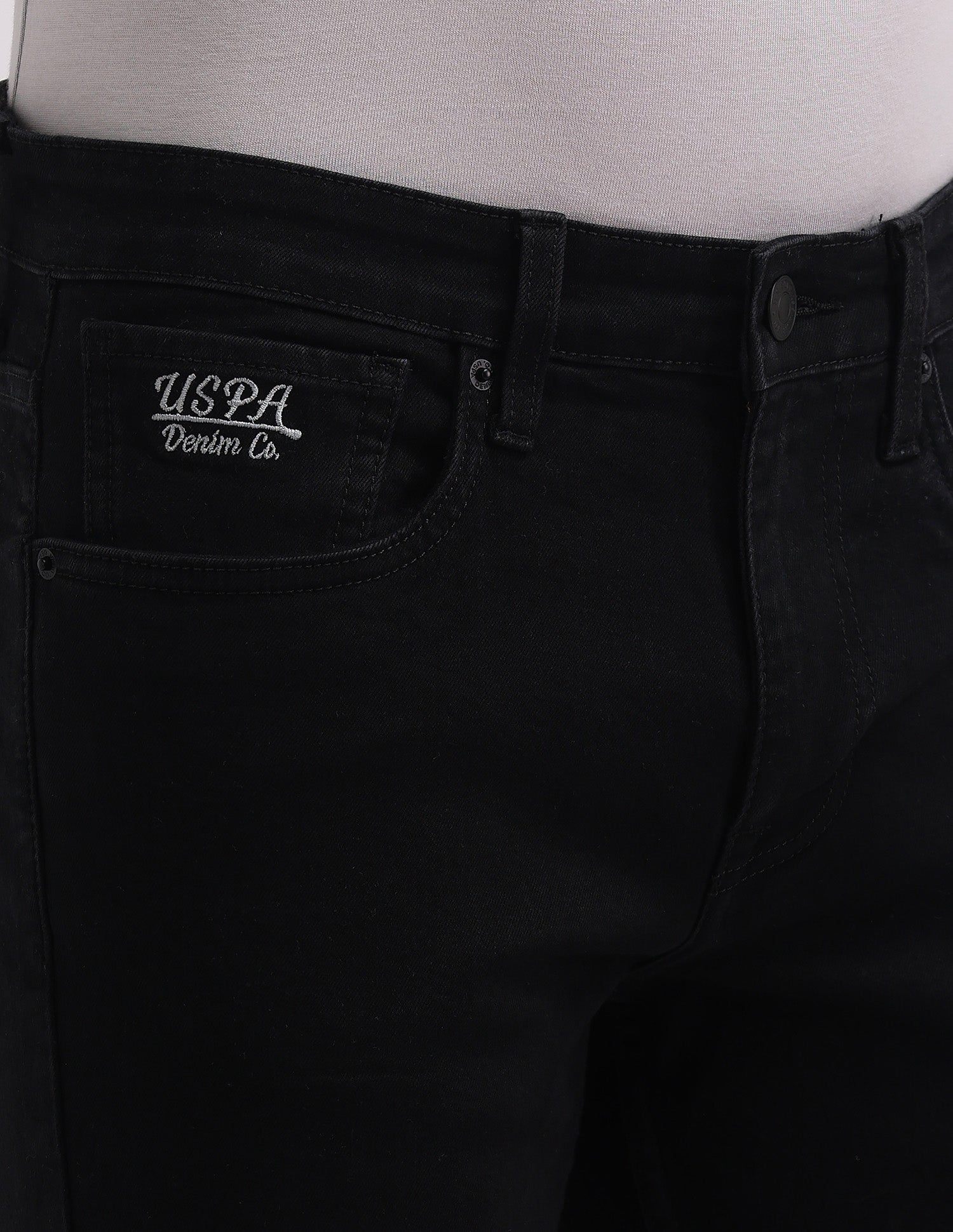 Brandon Slim Tapered Fit Black Jeans Black - U.S. Polo Assn. India | Large