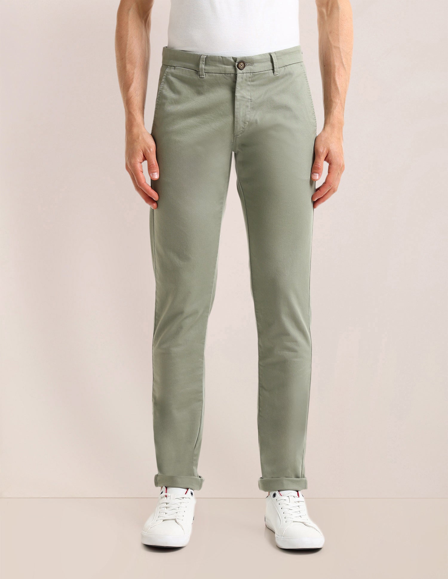 Denver Slim Fit Regular Trousers Light-Green - U.S. POLO ASSN. | Large