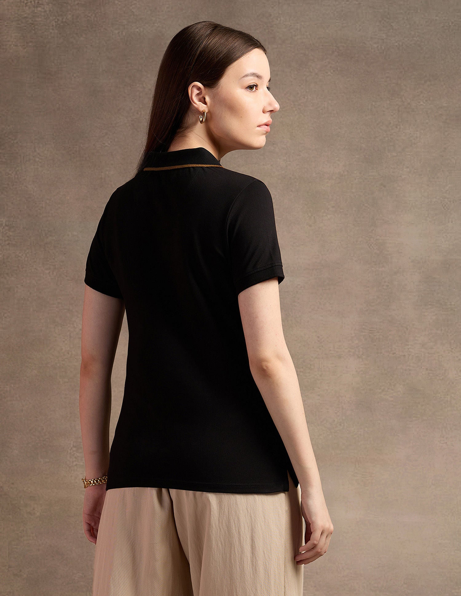 Tipped Placket Polo Shirt Black - U.S. POLO ASSN. | Large