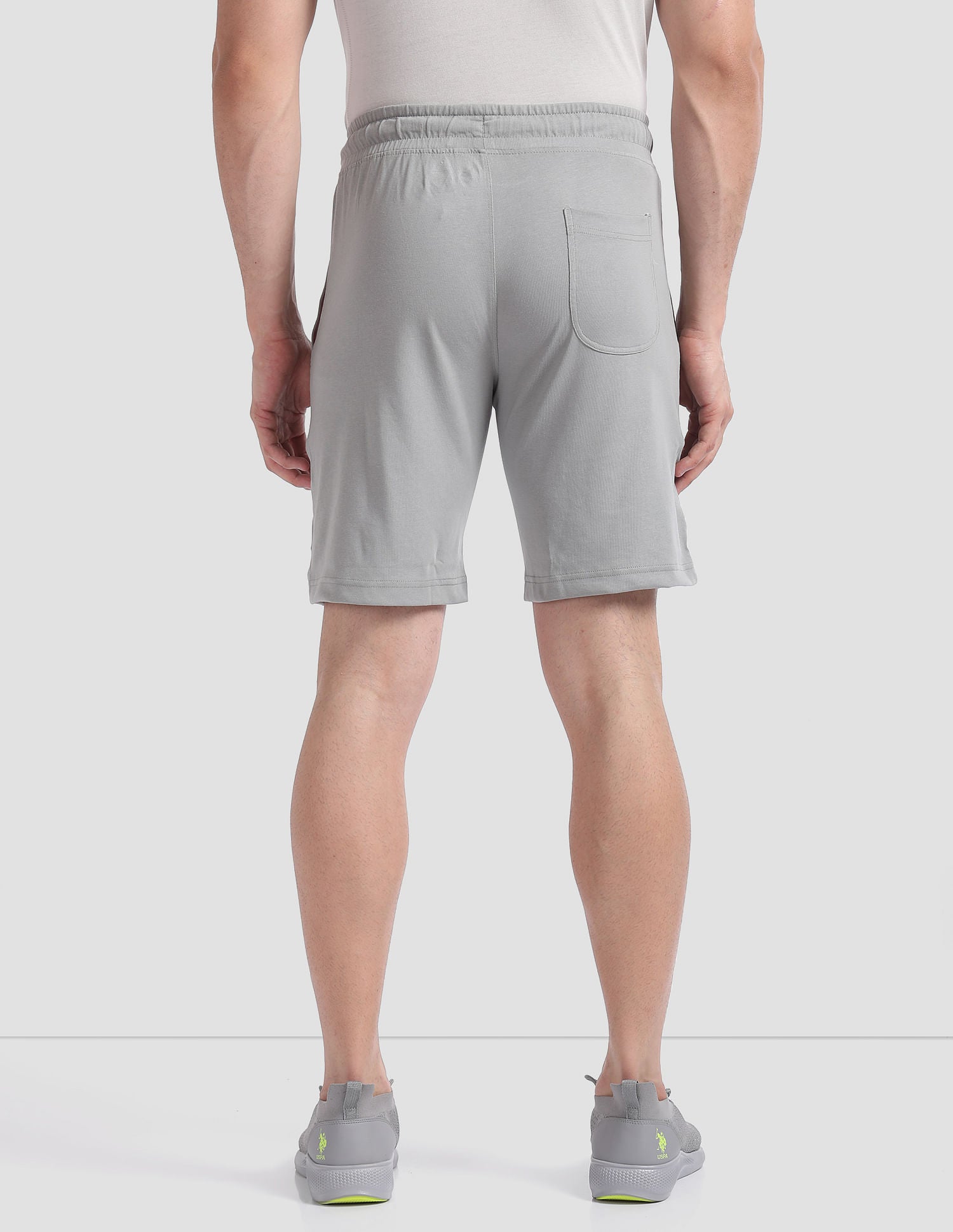 Solid Active AS001 Lounge Shorts - Pack Of 1 Ghost Grey - U.S. POLO ASSN. | Large