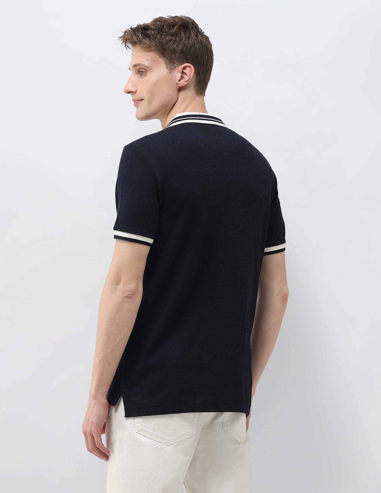 Solid Muscle Fit Polo Shirt Navy - U.S. Polo Assn. India | Large