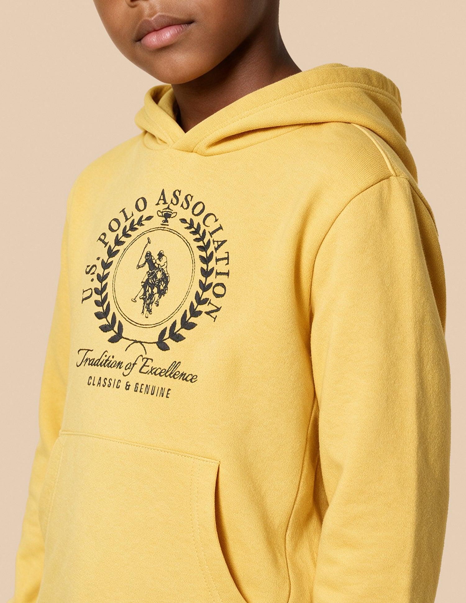 Brand Embroidered Regular Fit Sweatshirt Yellow - U.S. Polo Assn. India | Large
