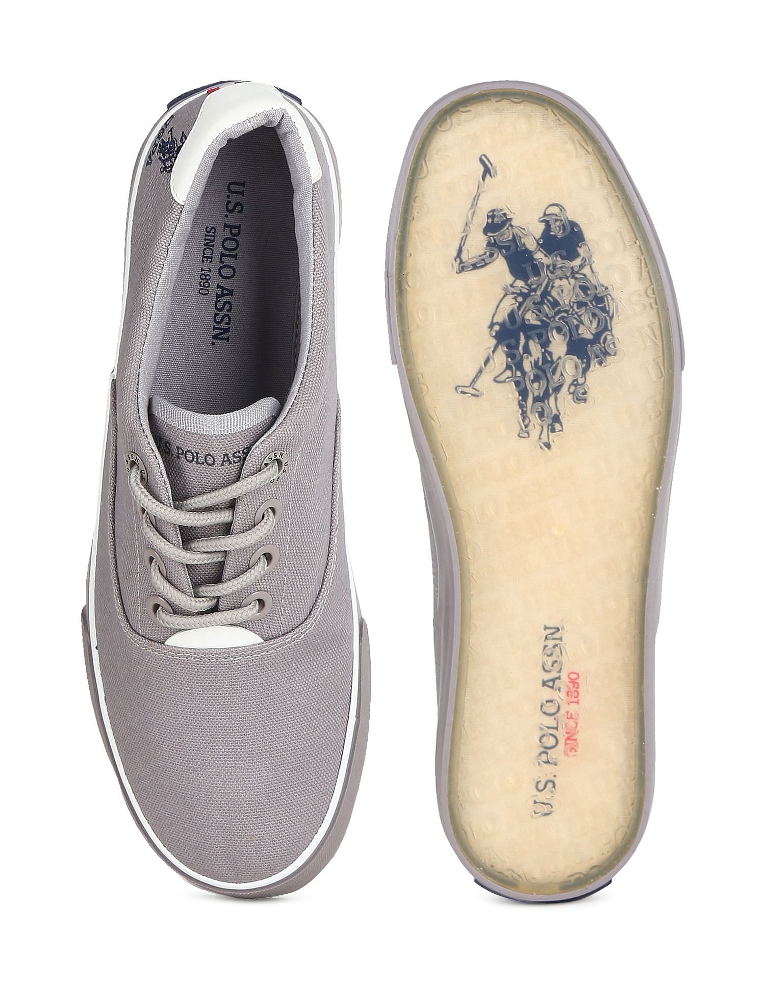 Canvas Lace Up Brentt 2.0 Sneakers Grey - U.S. Polo Assn. India | Large