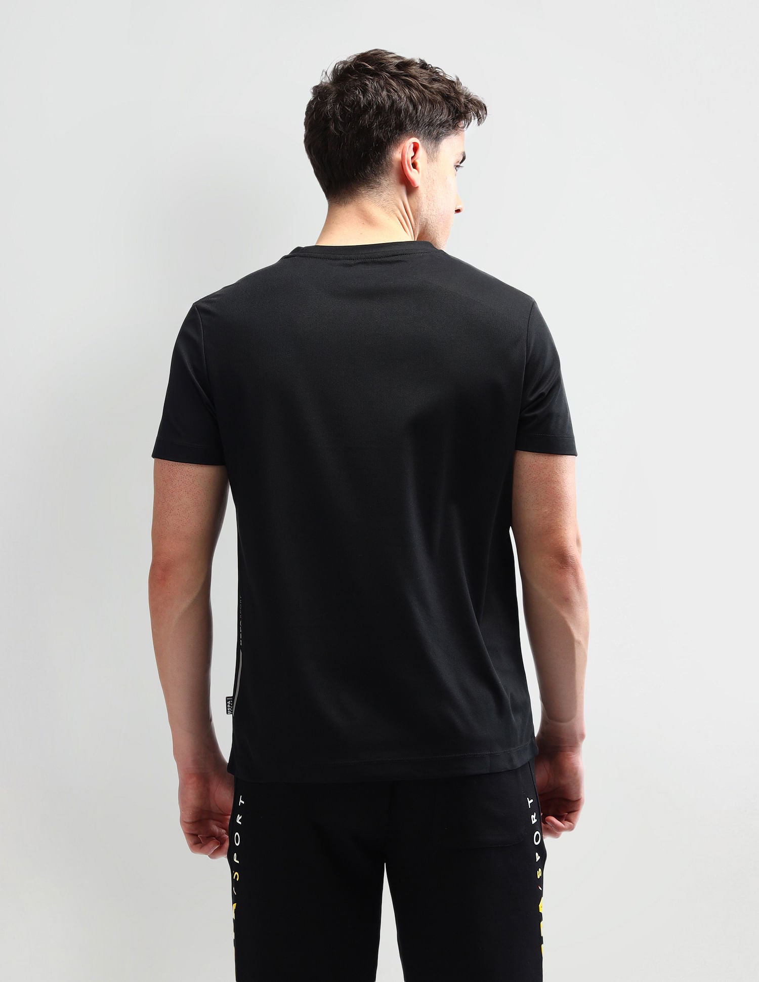 Slim Fit Printed T-Shirt Black - U.S. Polo Assn. India | Large