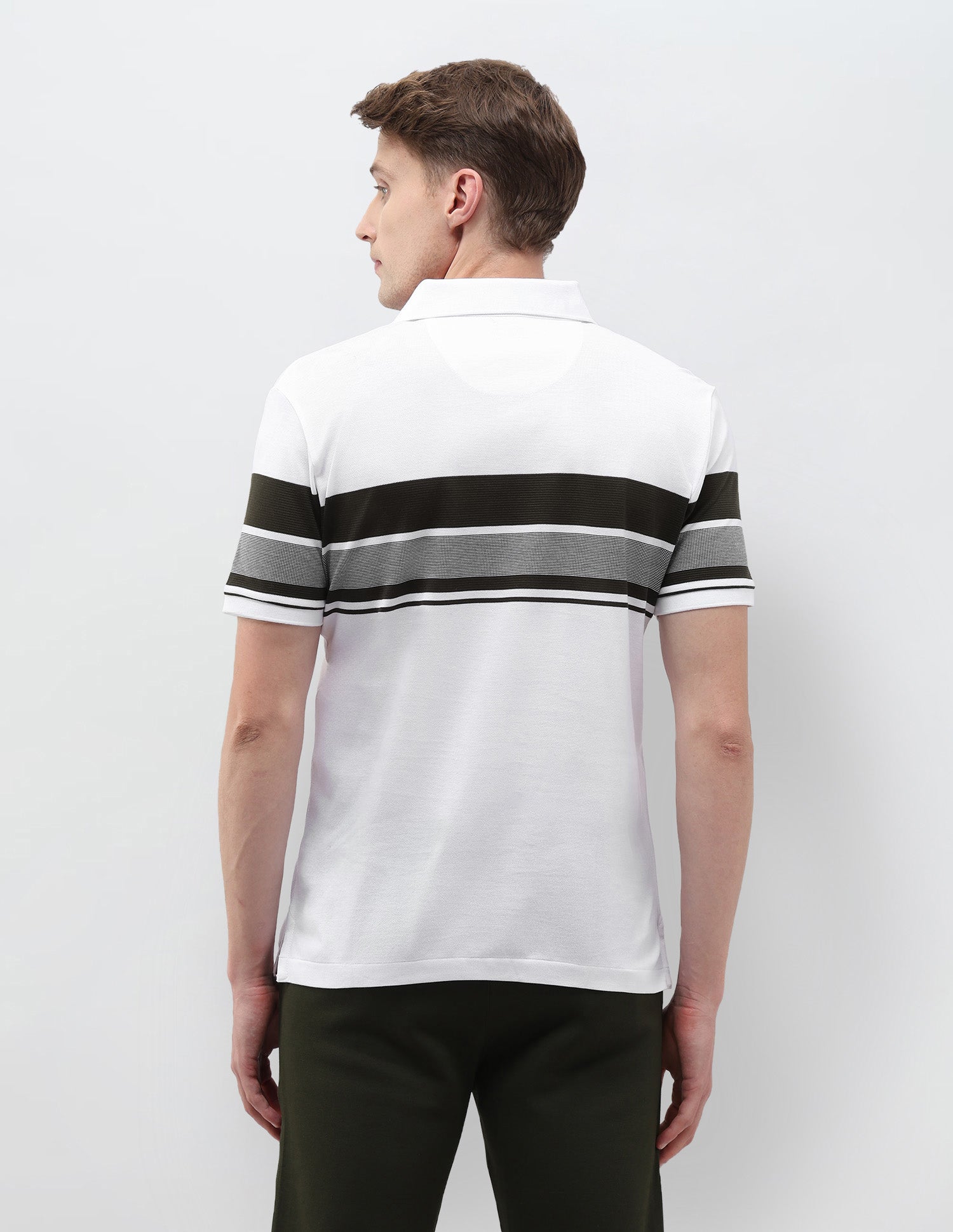 Horizontal Striped Slim Fit Polo Shirt White - U.S. POLO ASSN. | Large