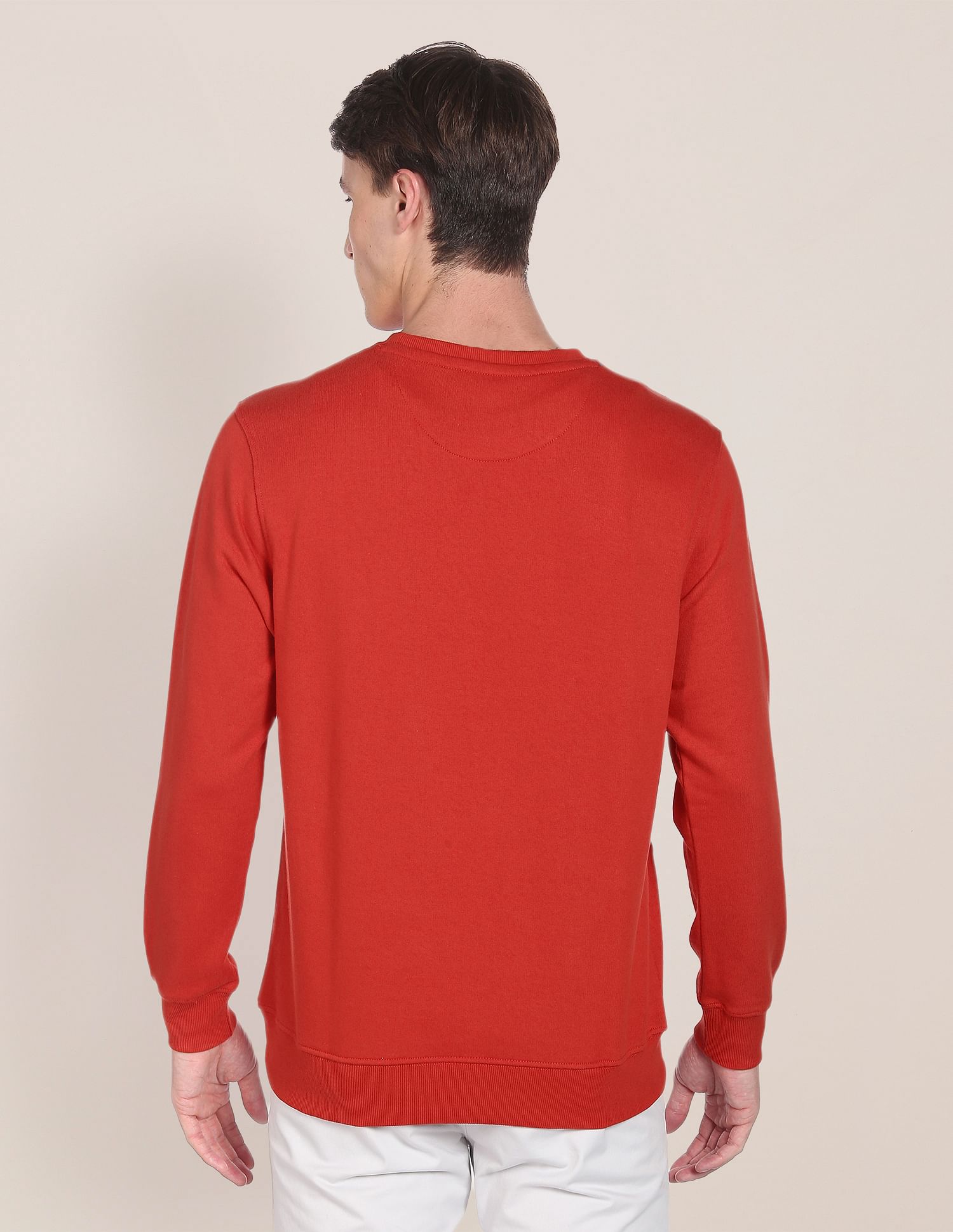 Crew Neck Solid Sweatshirt Red - U.S. POLO ASSN. | Large