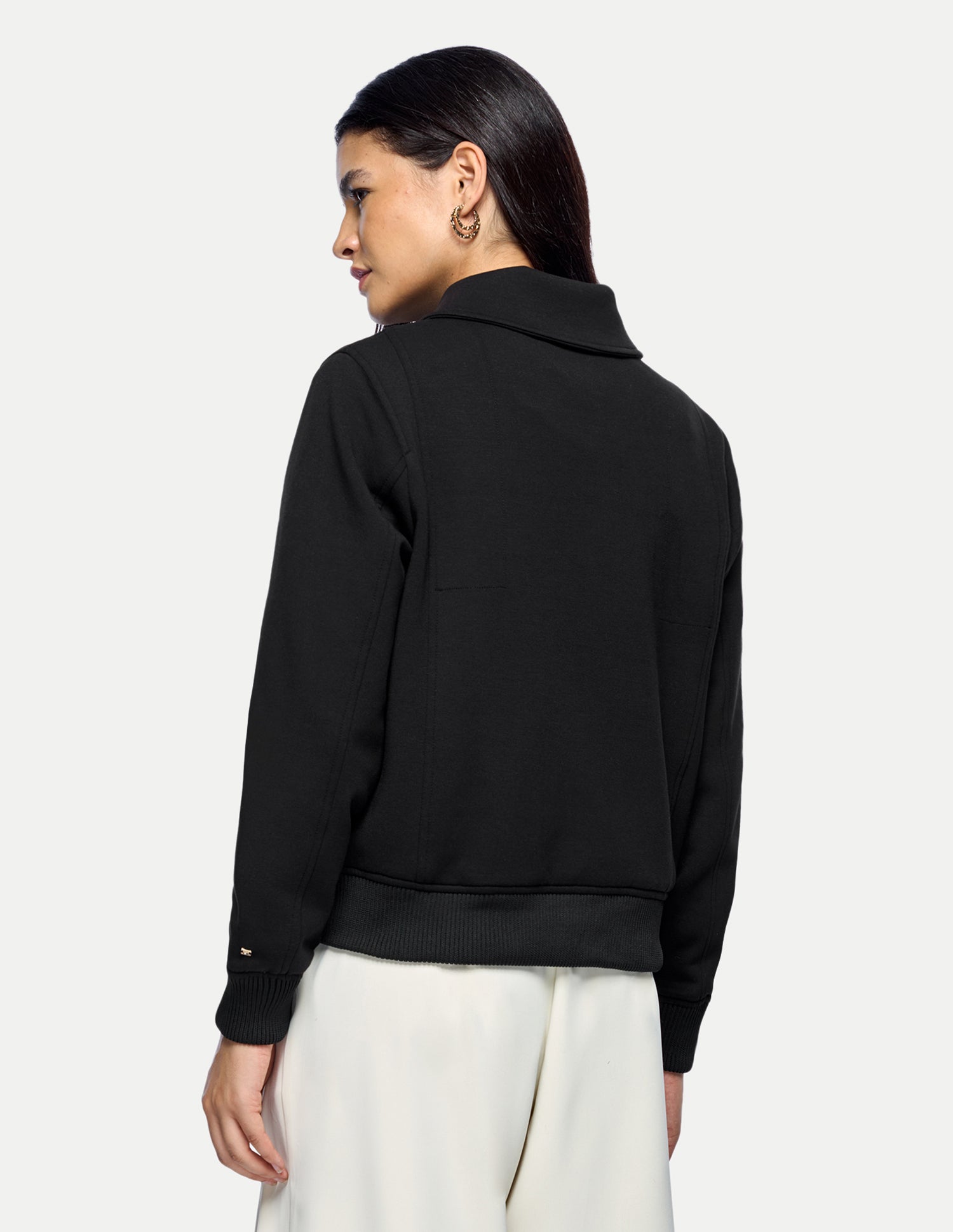 High Neck Scuba Bomber Jacket Black - U.S. Polo Assn. India | Large
