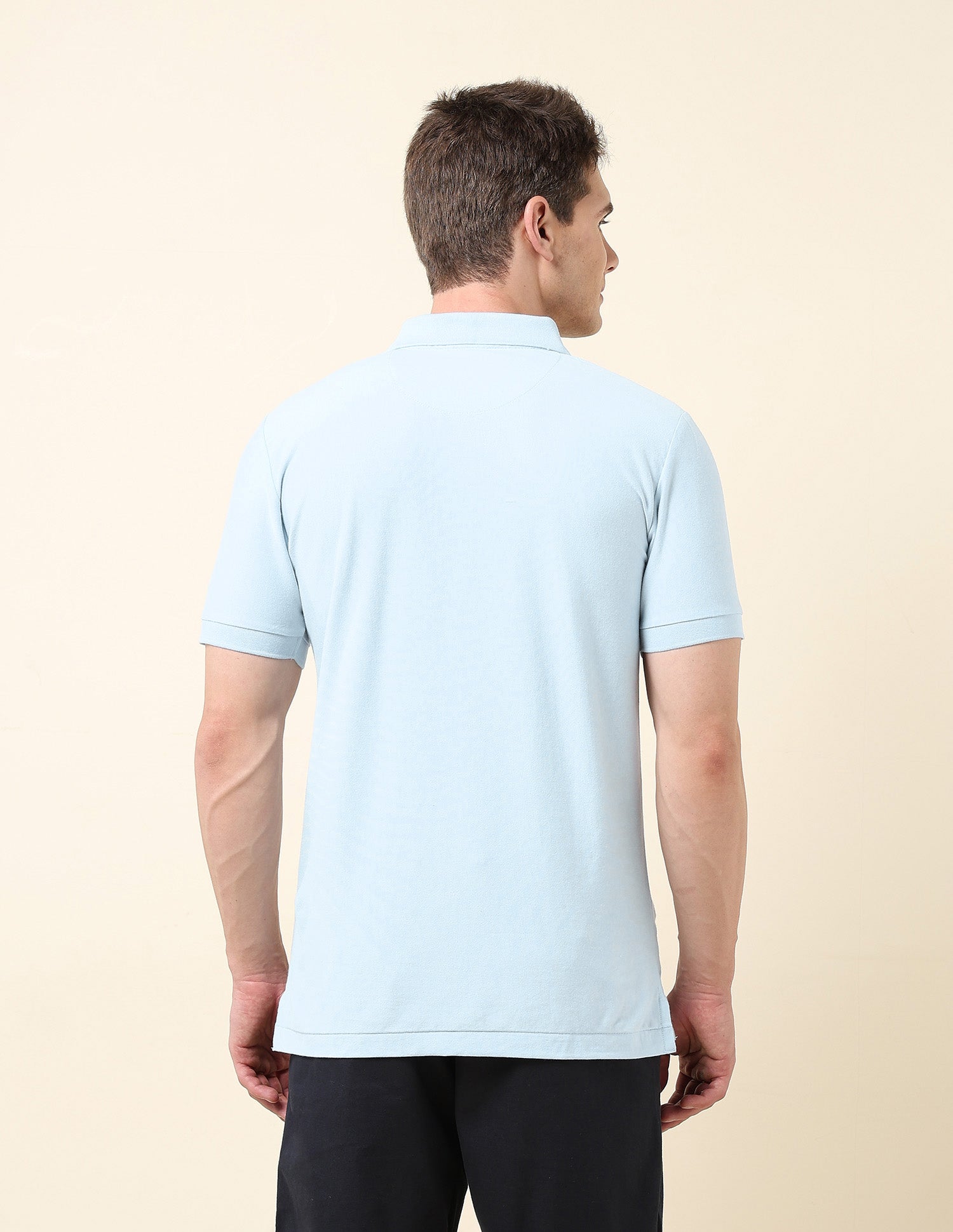 Textured Classic Polo Shirt Light Blue - U.S. Polo Assn. India | Large