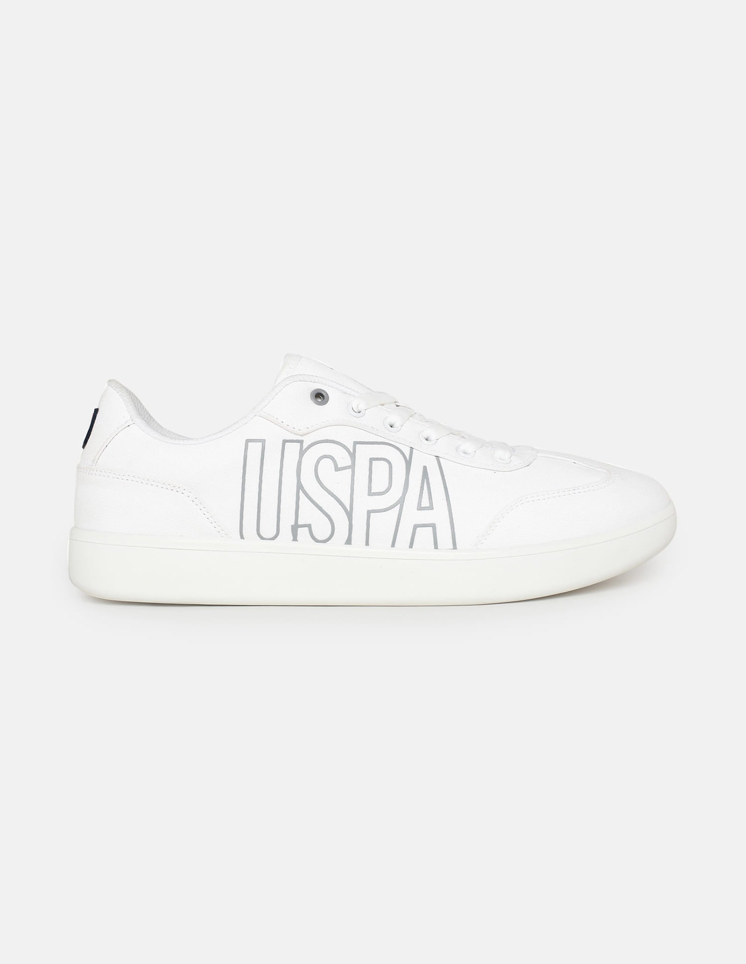Men Brand Printed Hover Sneakers White - U.S. Polo Assn. India | Large