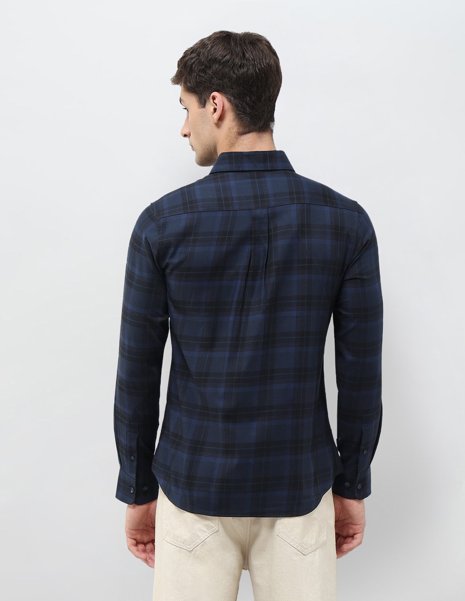 Tartan Checked Twill Shirt Navy - U.S. POLO ASSN. | Large