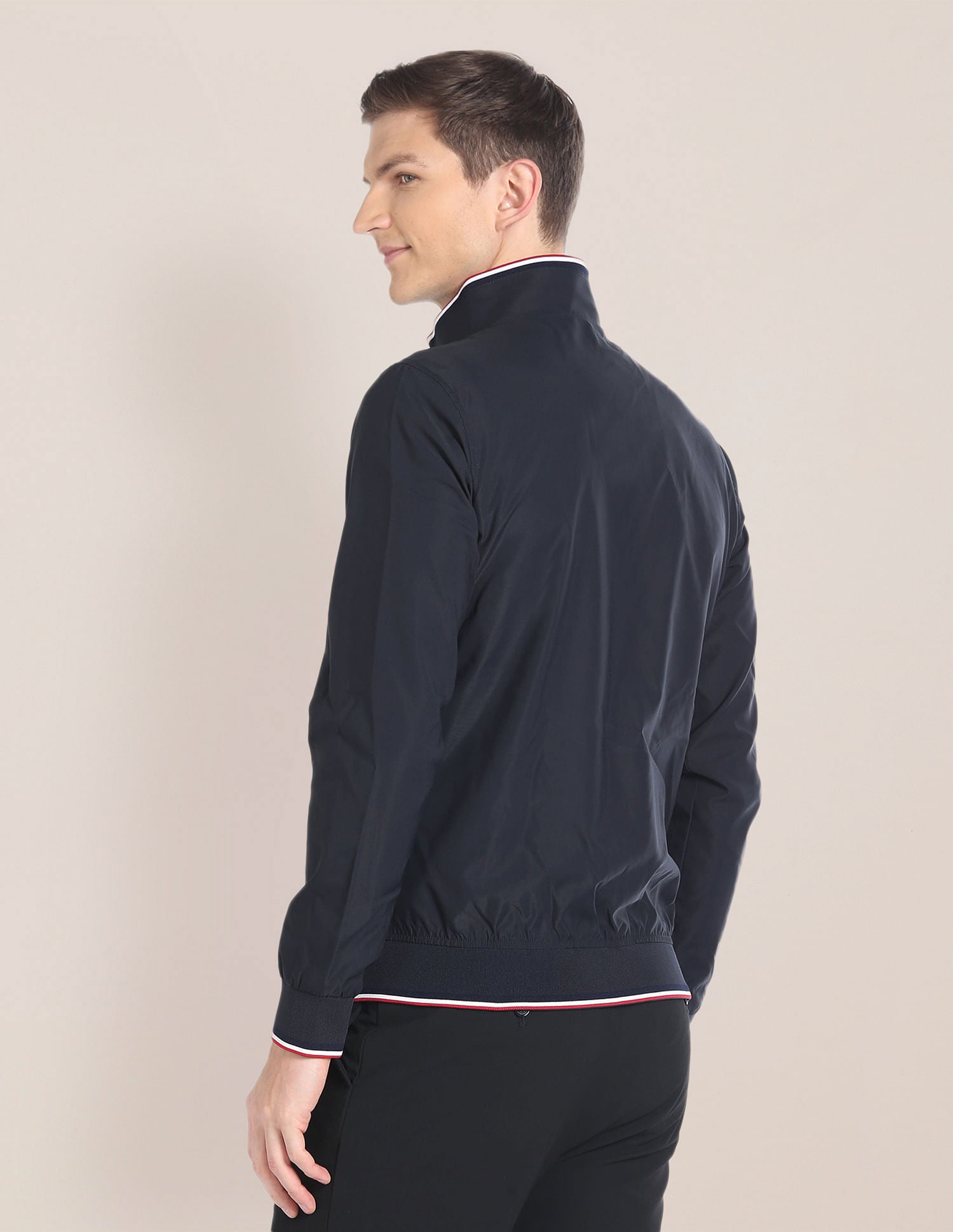 High Neck Long Sleeve Casual Jacket Navy - U.S. POLO ASSN. | Large