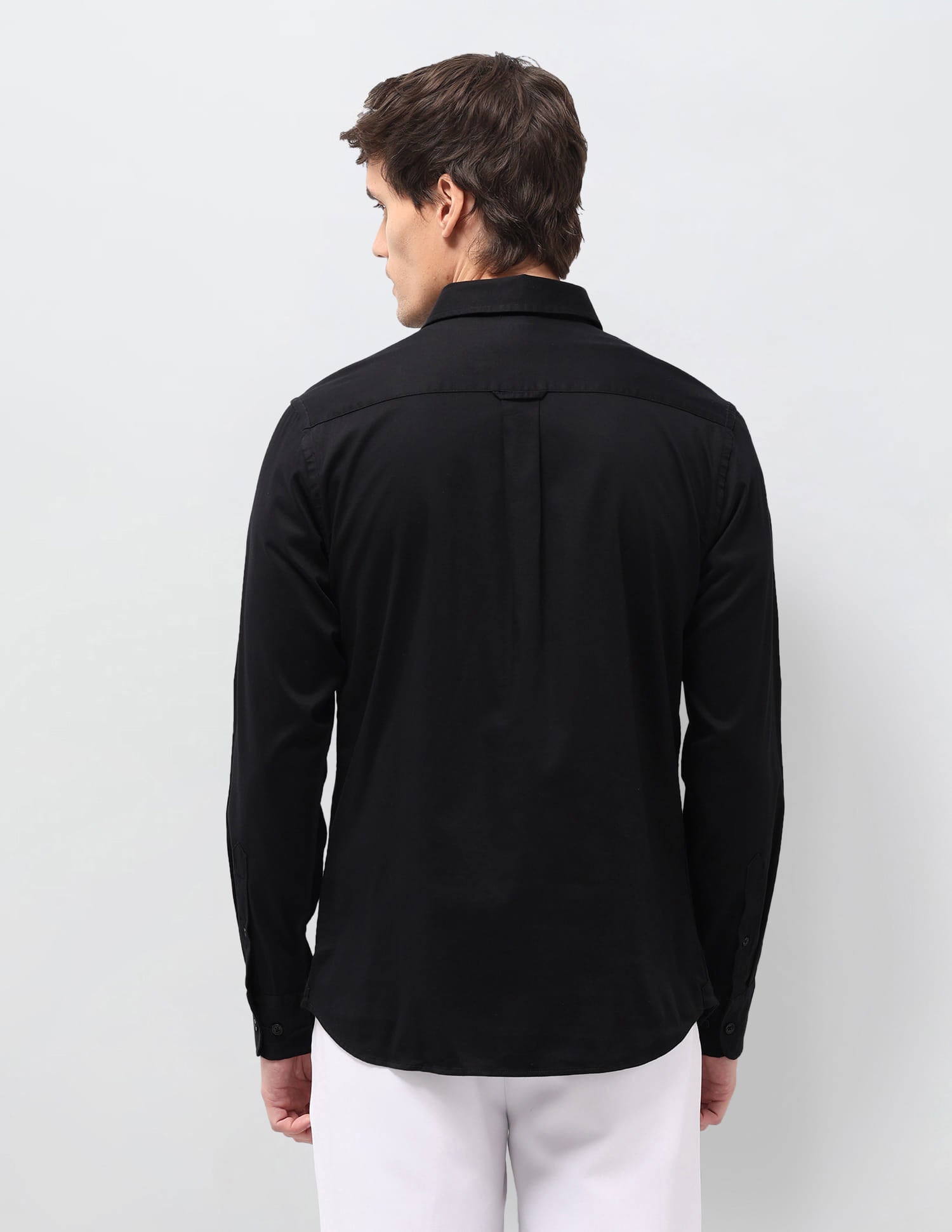 Solid Tailored Fit Shirt Black - U.S. Polo Assn. India | Large