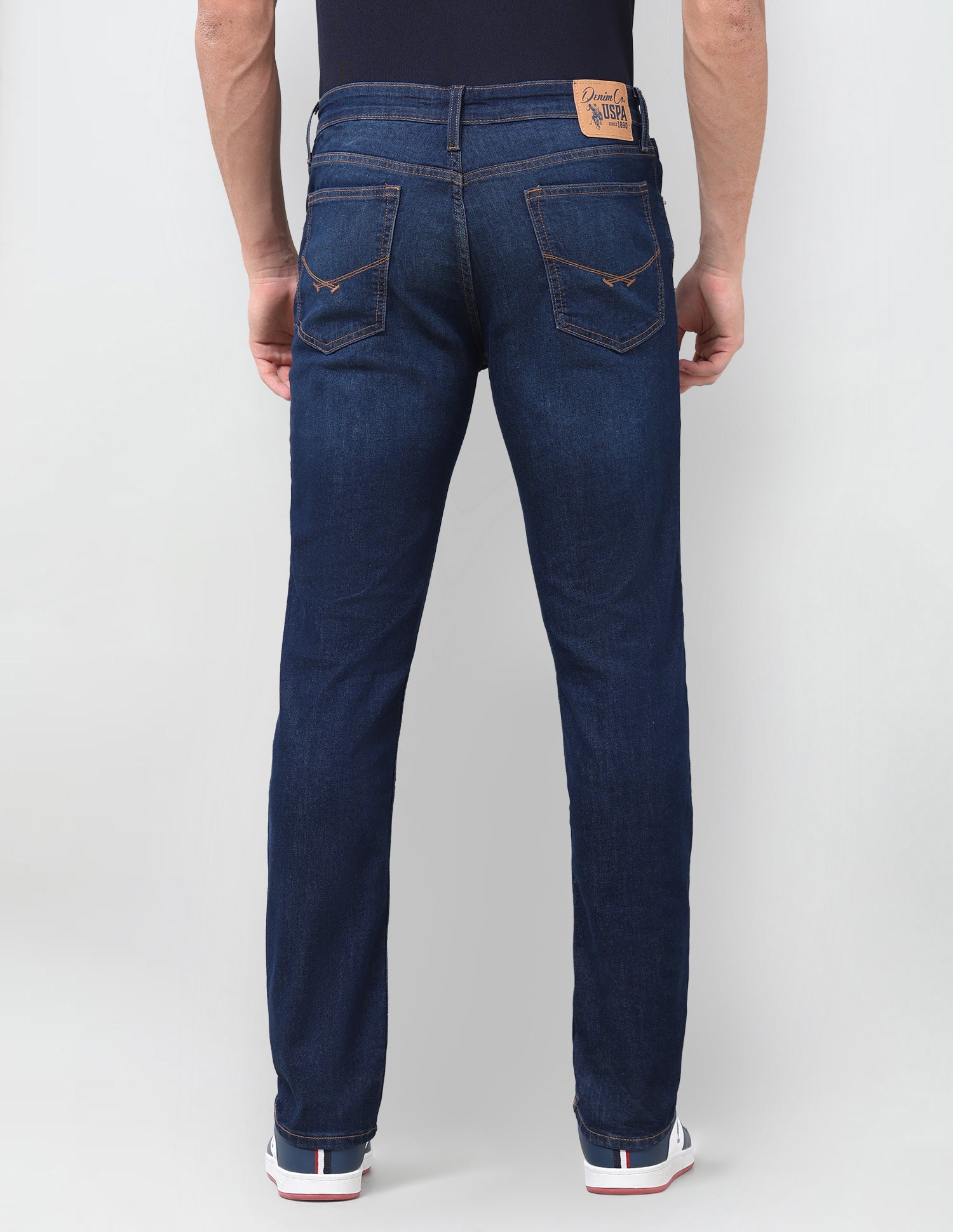 Brandon Slim-Tapered Fit Blue Jeans Dark Indigo - U.S. Polo Assn. India | Large