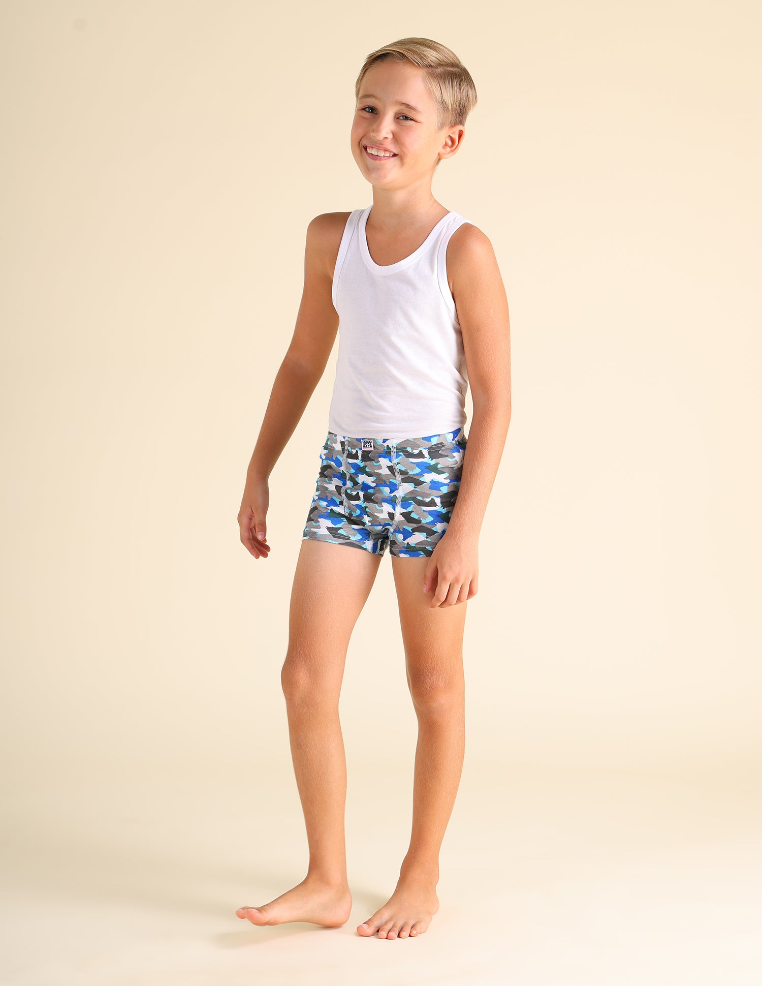 Brand Print EKT05 Trunks - Pack Of 2 Navy and White - U.S. POLO ASSN. | Large