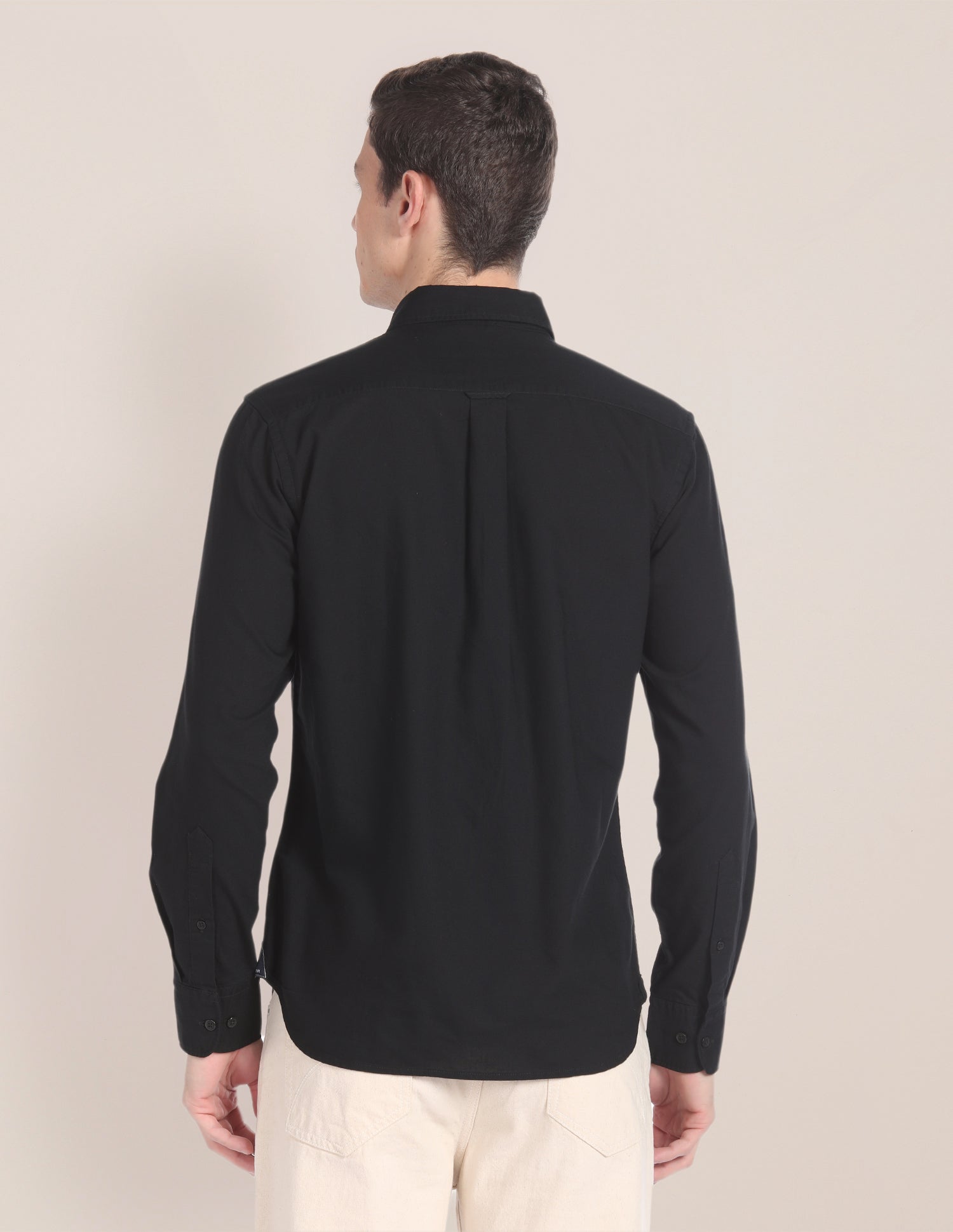 Premium Cotton Solid Shirt Black - U.S. POLO ASSN. | Large