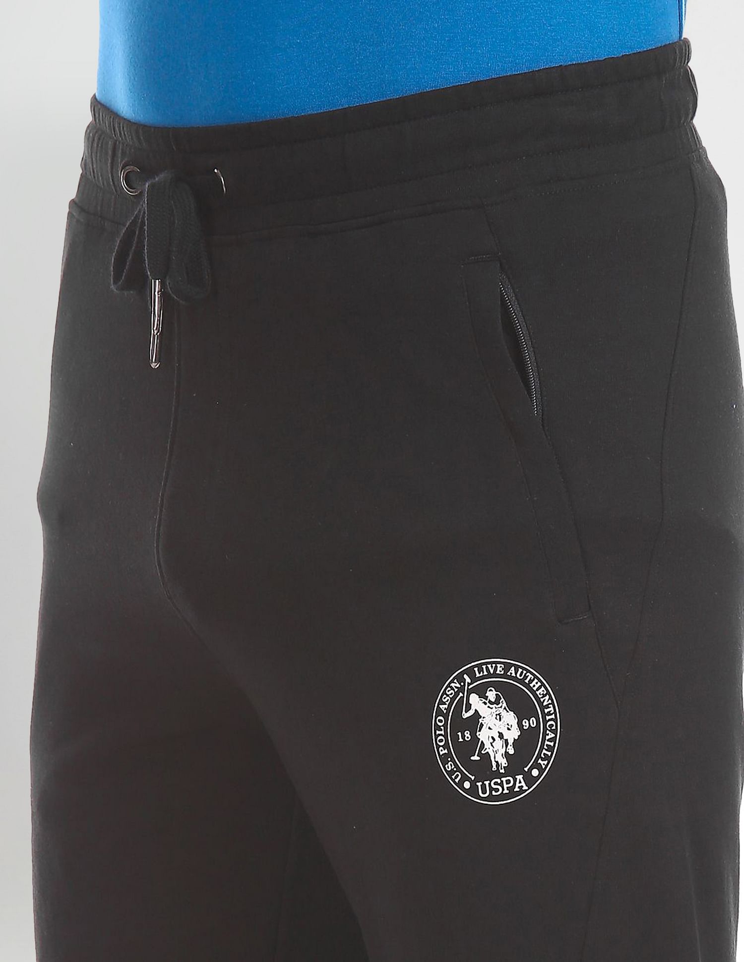 Solid Tri Blend I684 Lounge Track Pants - Pack Of 1 Black - U.S. POLO ASSN. | Large