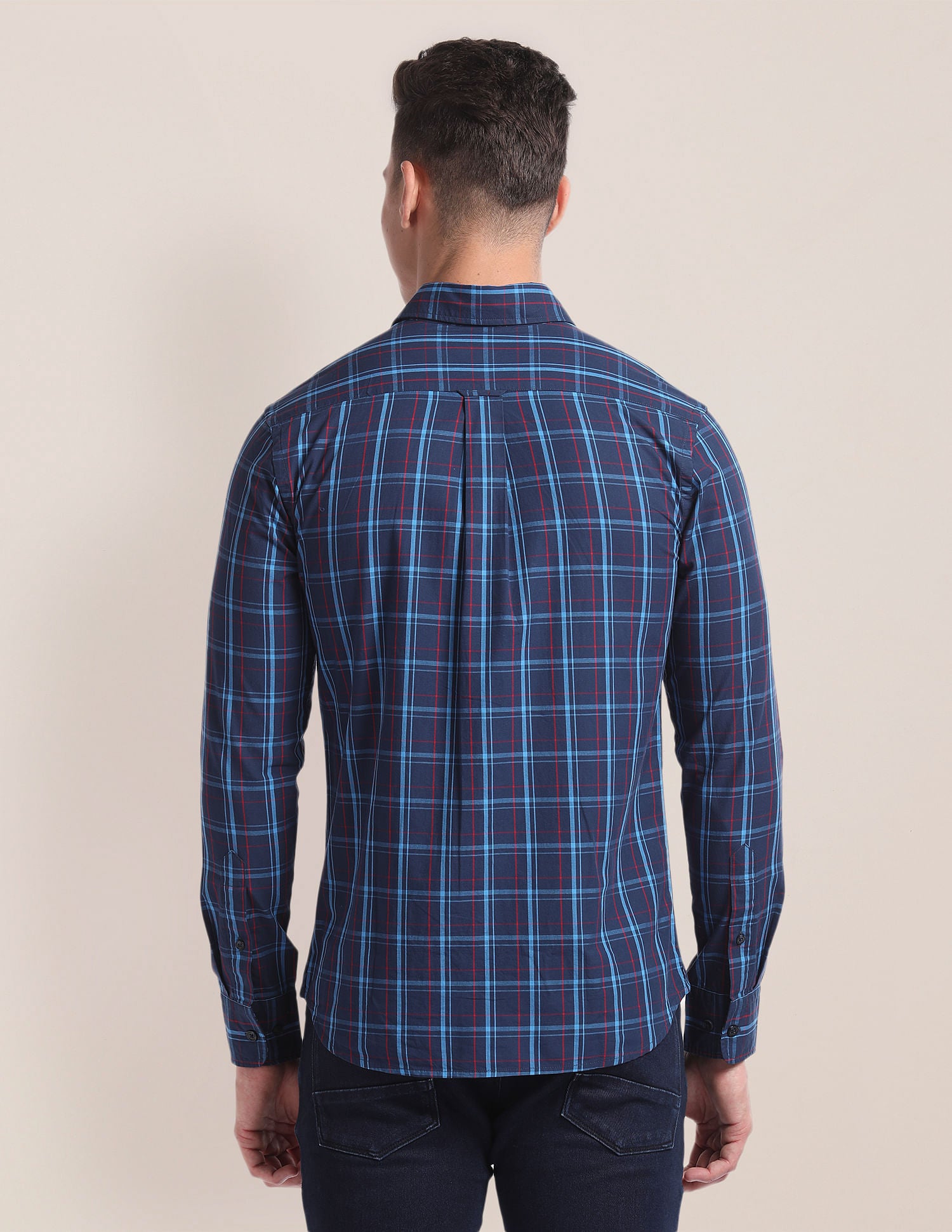 Premium Cotton Check Shirt Navy - U.S. POLO ASSN. | Large