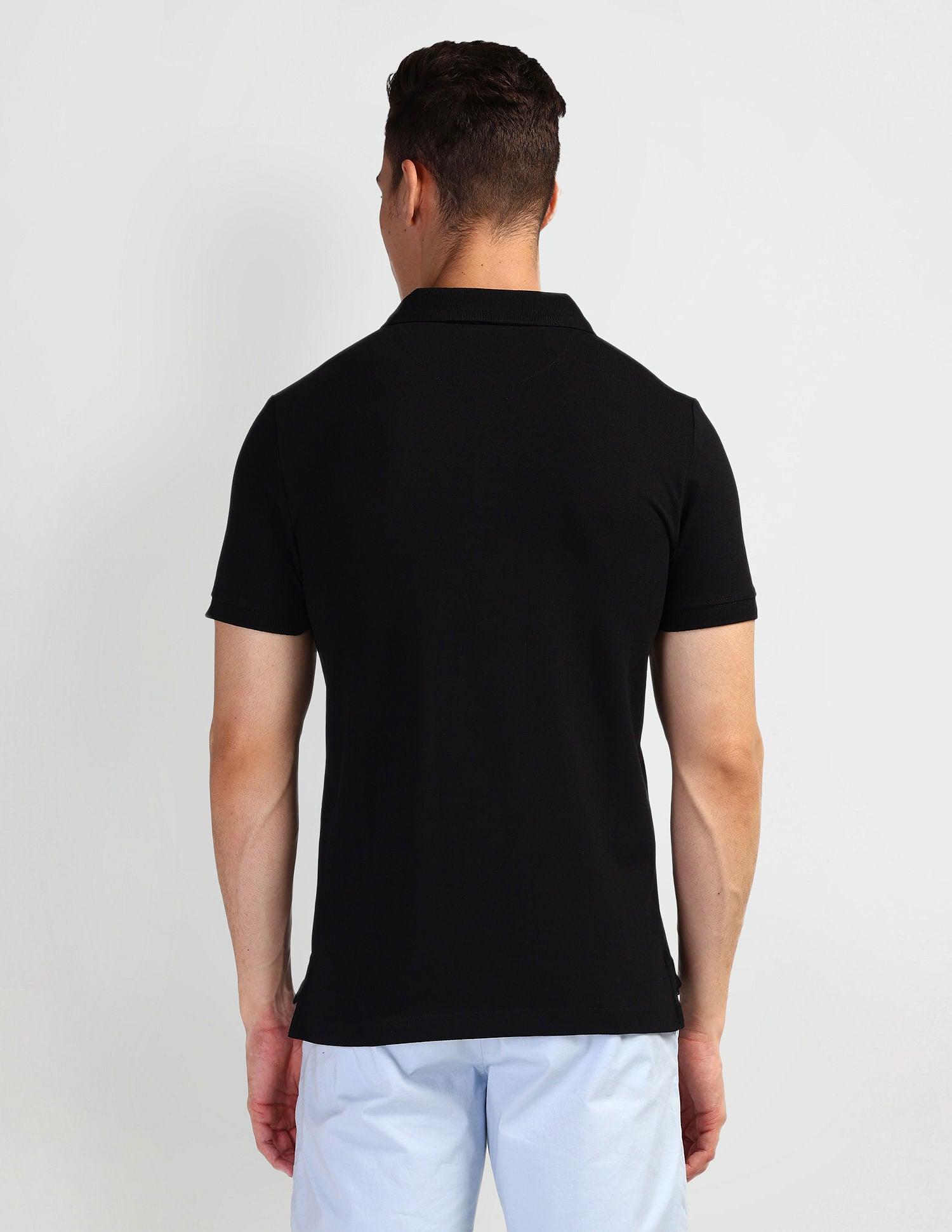 Horizontal Stripe Muscle Fit Polo Shirt Black - U.S. Polo Assn. India | Large
