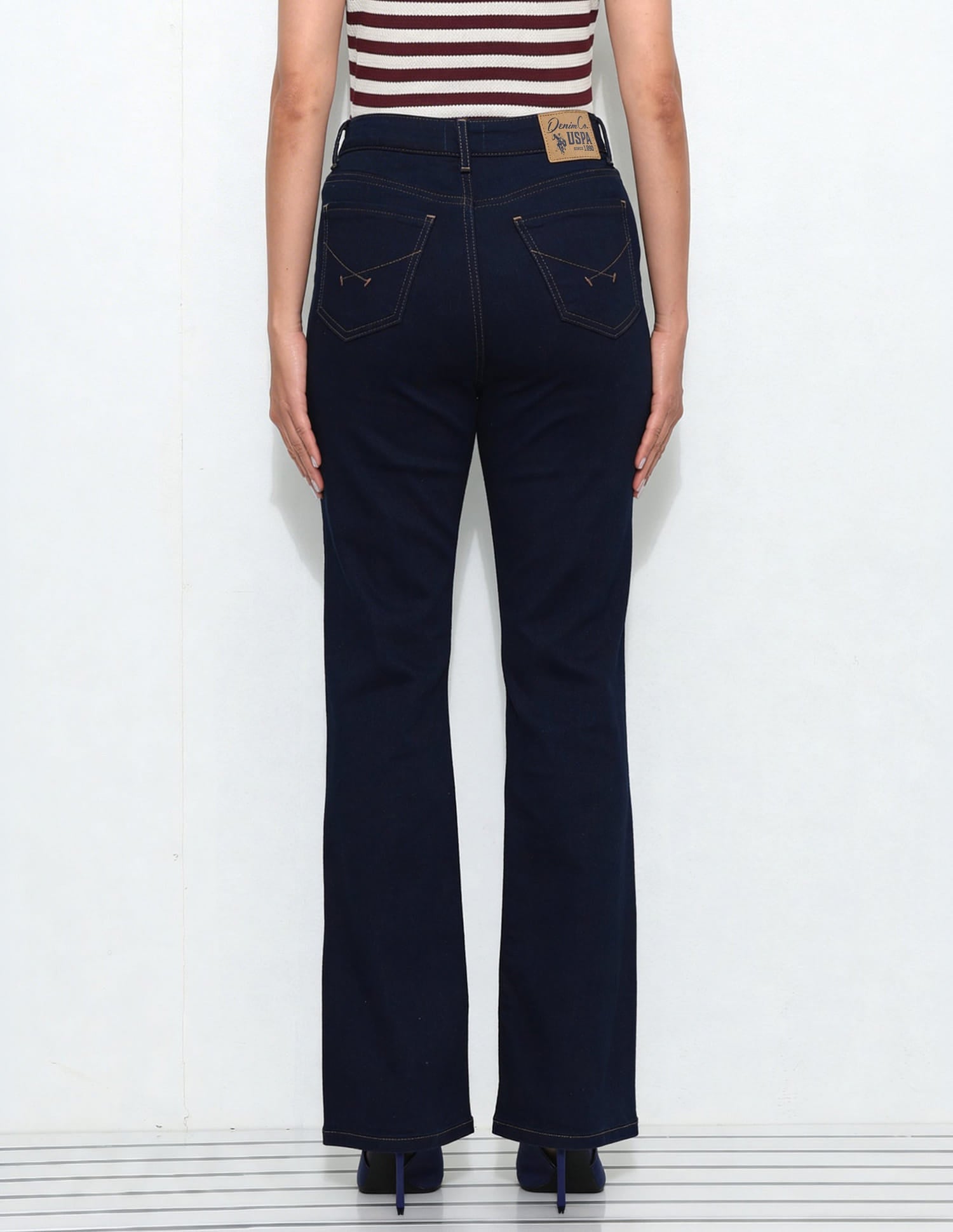 High Rise Bootcut Jeans Blue - U.S. Polo Assn. India | Large