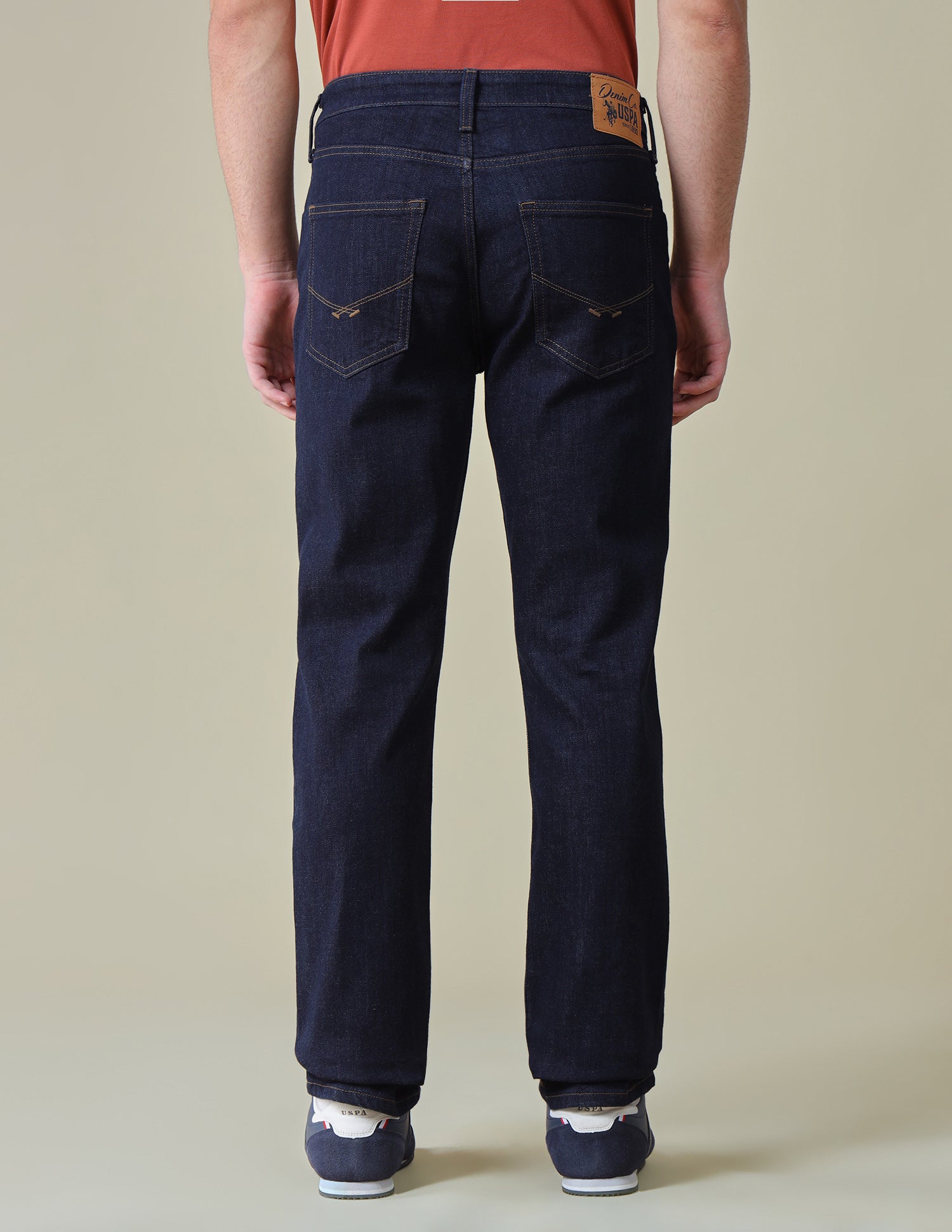Harold Slim Straight Fit Blue Jeans Dark Blue - U.S. Polo Assn. India | Large