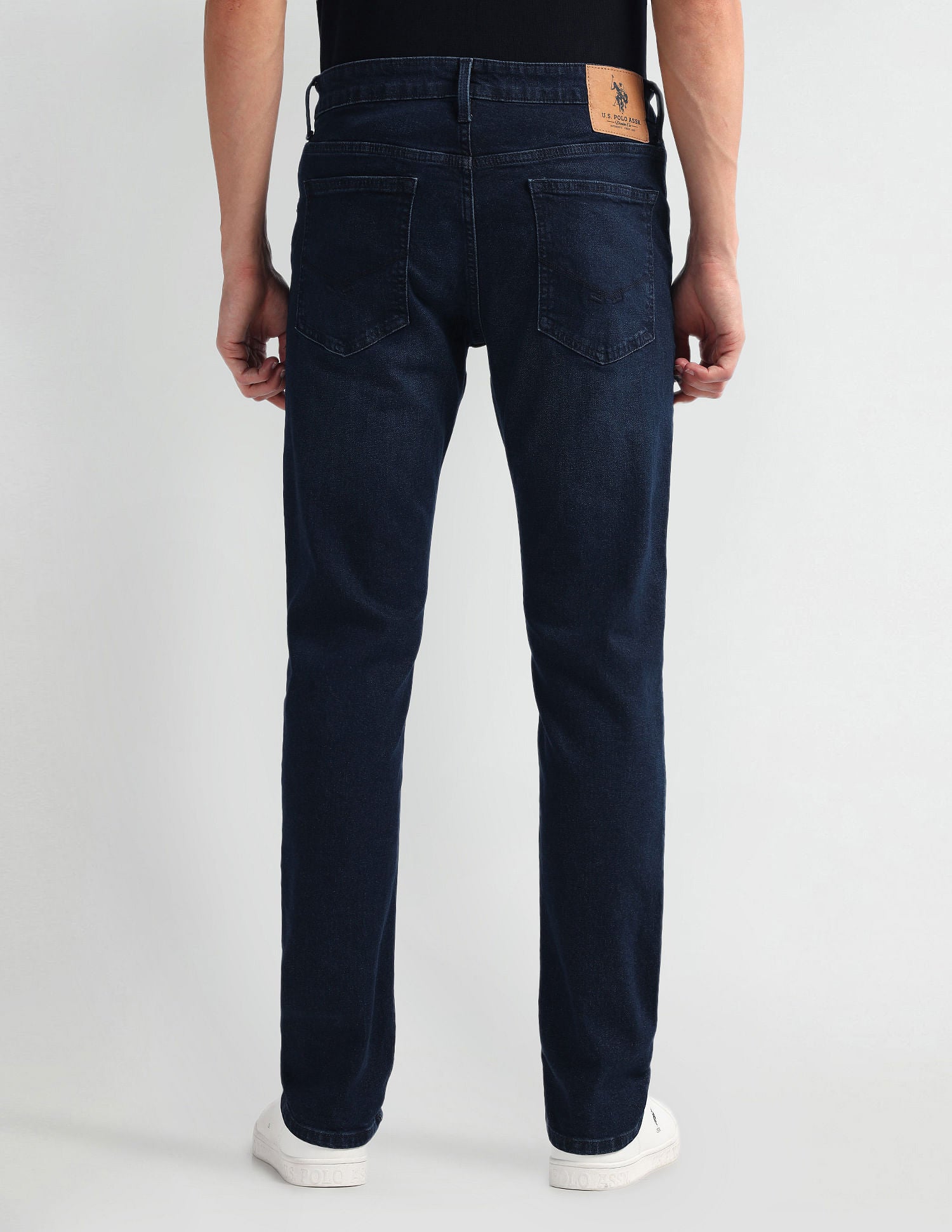 Brandon Slim Tapered Fit Mid Rise Jeans Dark Blue - U.S. Polo Assn. India | Large