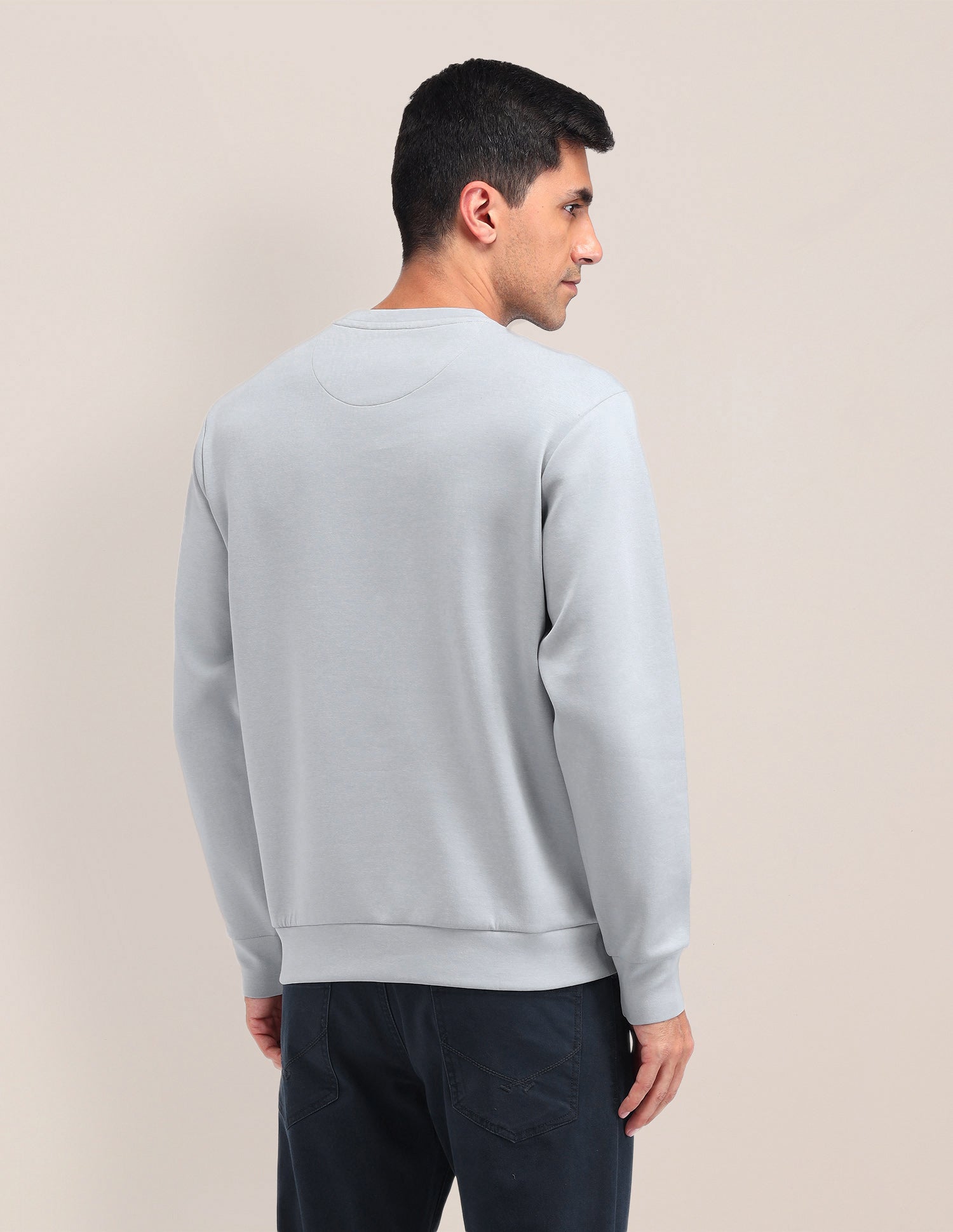 Solid Regular Fit Sweatshirt Grey - U.S. POLO ASSN. | Large