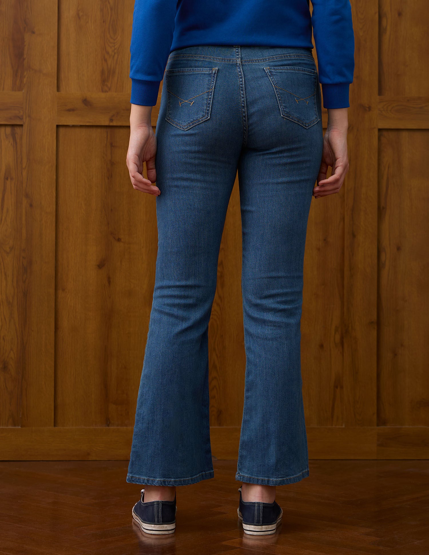 High Rise Flared Fit Jeans Blue - U.S. POLO ASSN. | Large