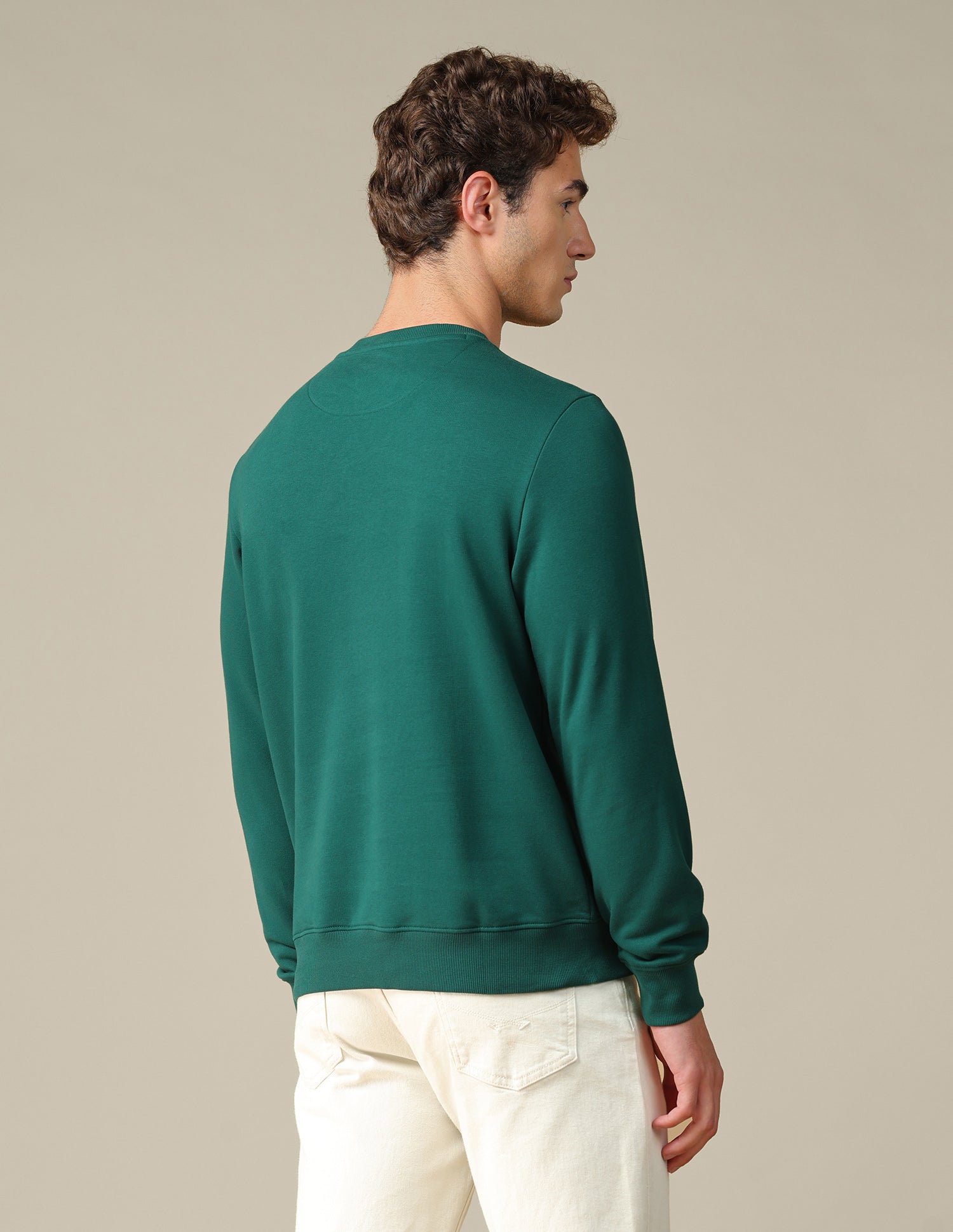 Graphic Brand Printed Regular Fit Sweatshirt Dark Green - U.S. Polo Assn. India | Large
