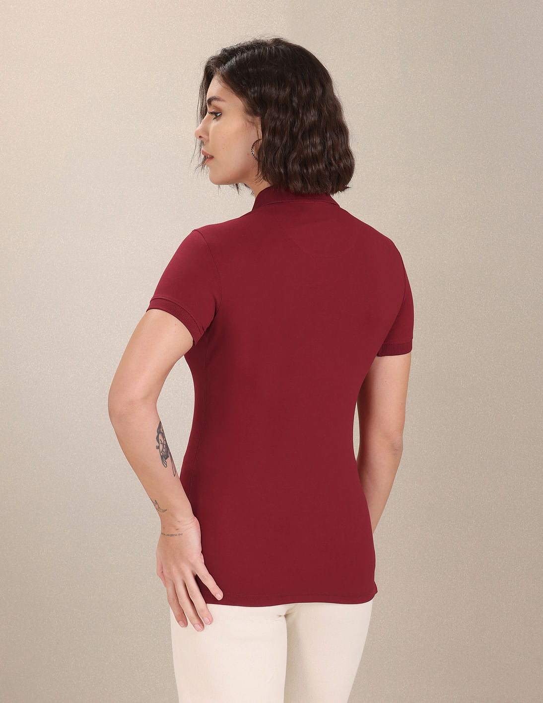 Solid Pique Polo Shirt Maroon - U.S. POLO ASSN. | Large