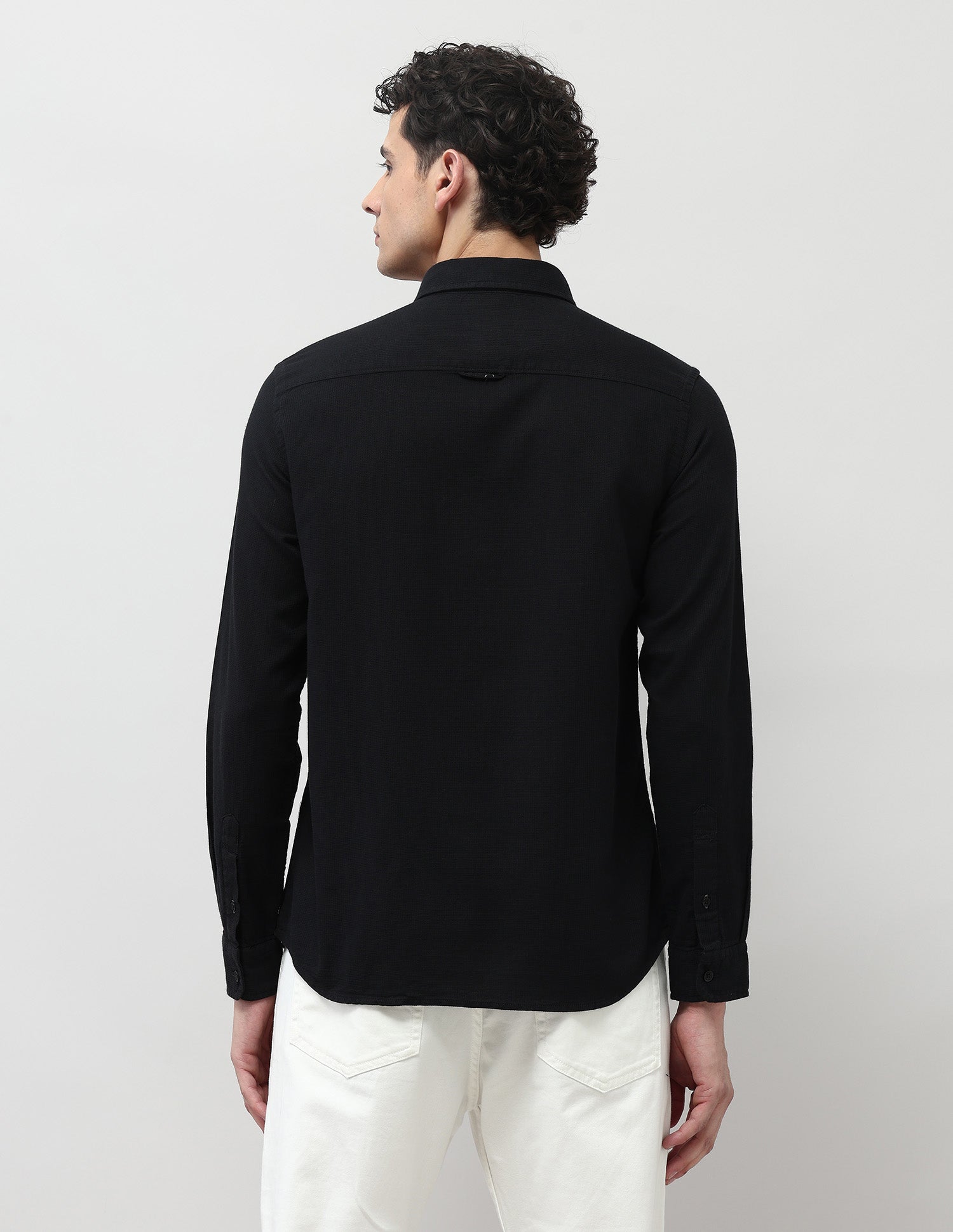 Dobby Slim Fit Shirt Black - U.S. POLO ASSN. | Large