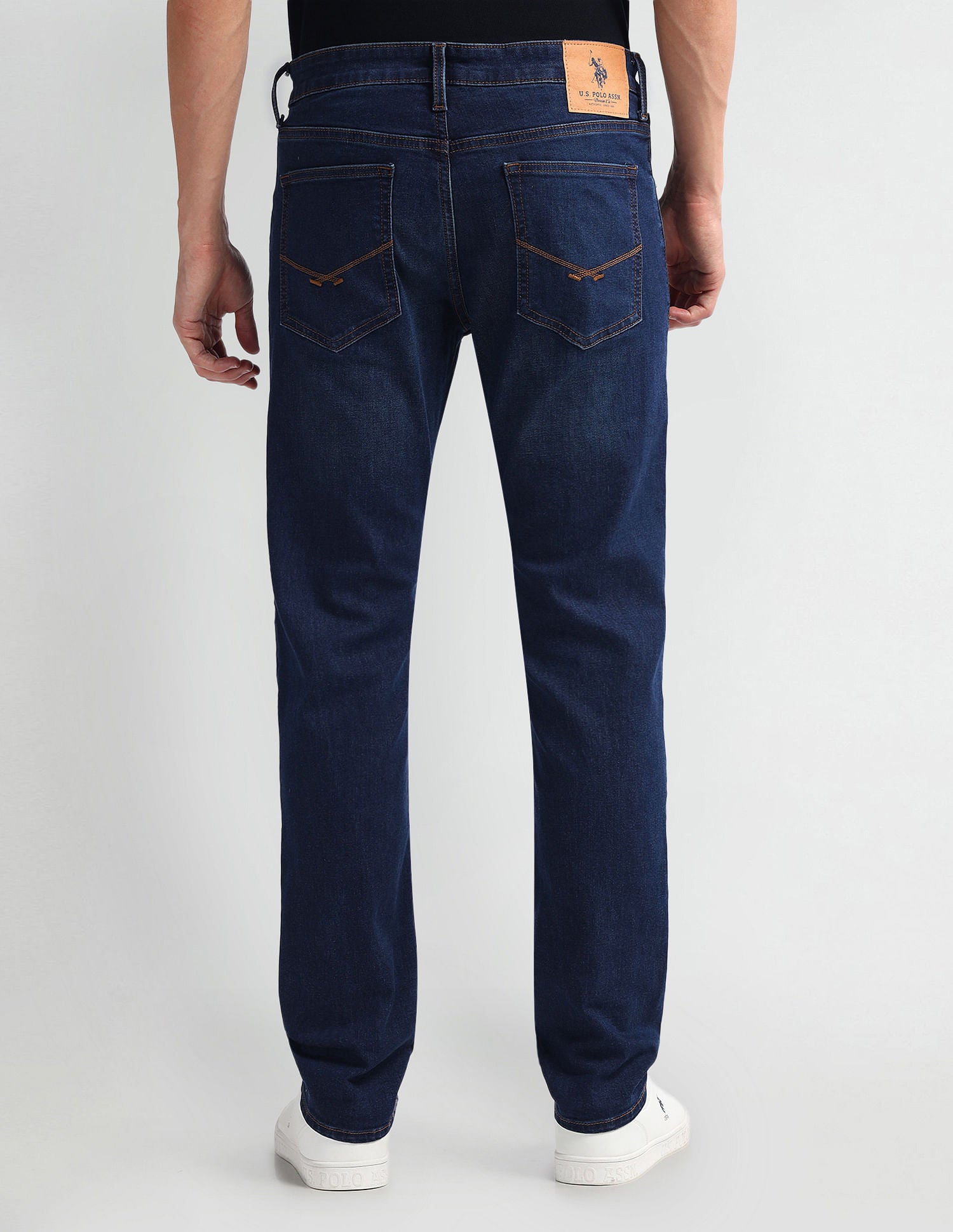 Brandon Slim Tapered Fit Blue Jeans Dark Blue - U.S. Polo Assn. India | Large