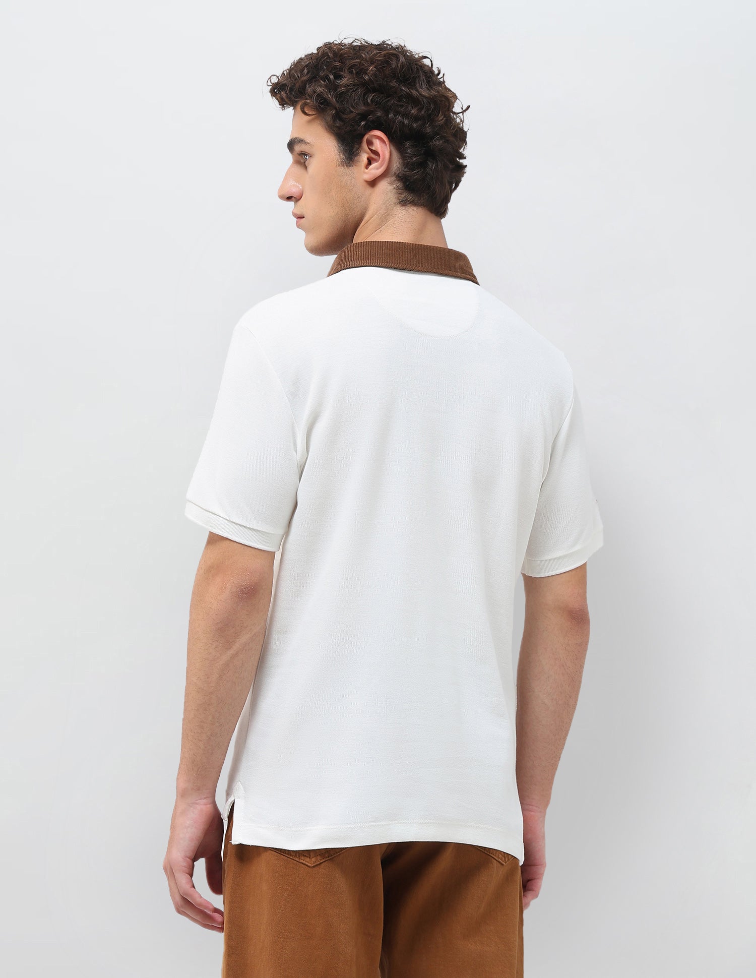 Solid Slim Fit Polo Shirt Ivory - U.S. Polo Assn. India | Large