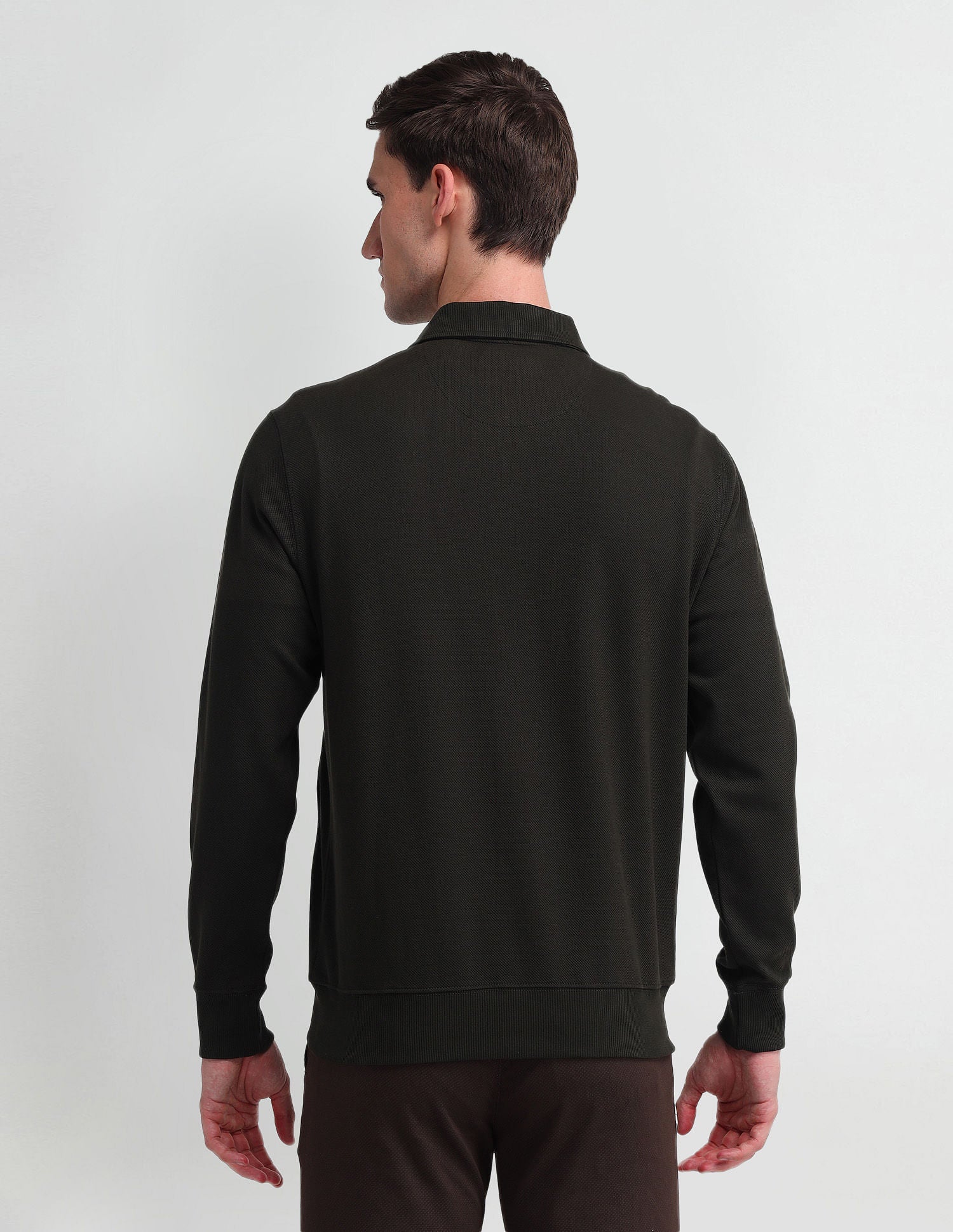 High Neck Slim Fit Sweatshirt Green - U.S. Polo Assn. India | Large