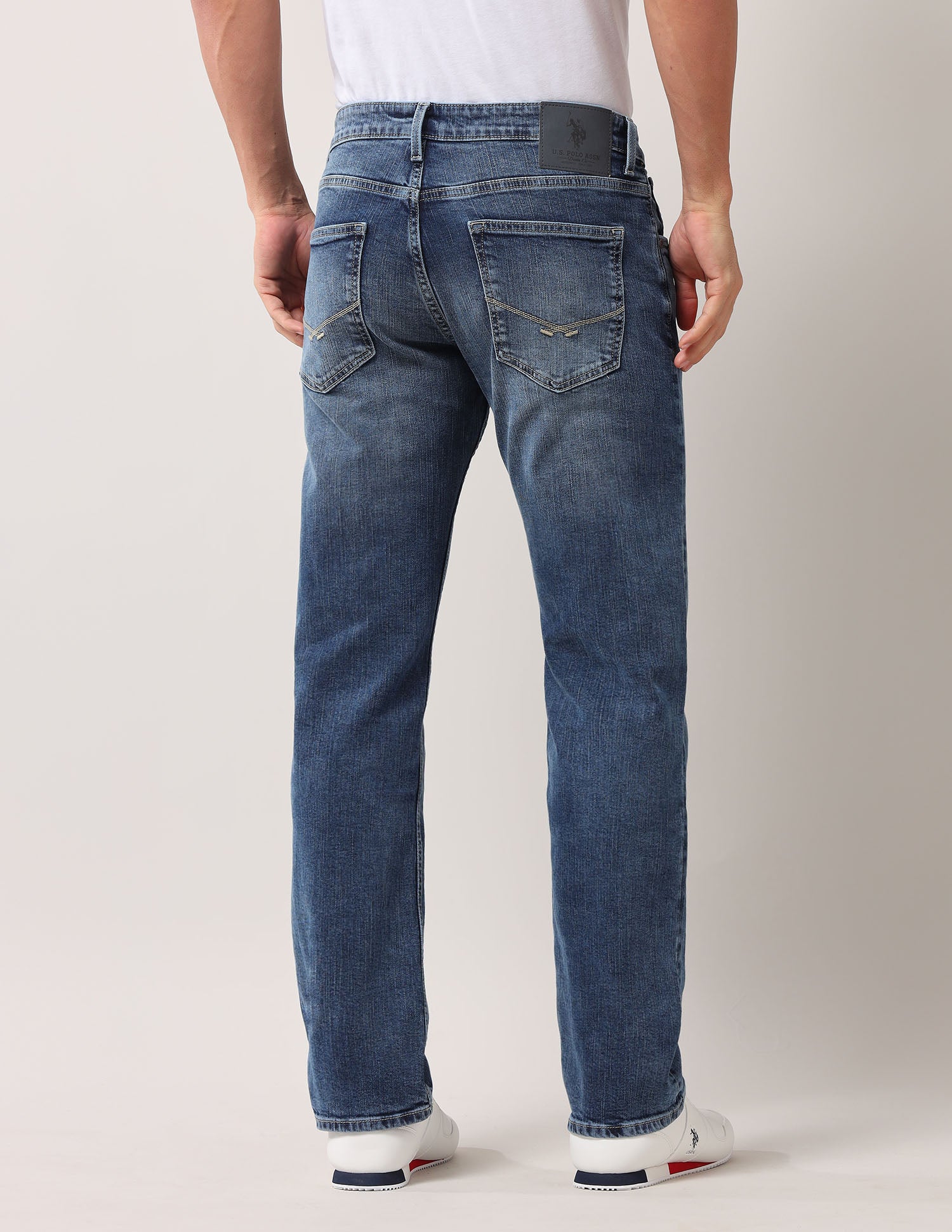 Harold Slim Straight Fit Blue Jeans Blue - U.S. POLO ASSN. | Large