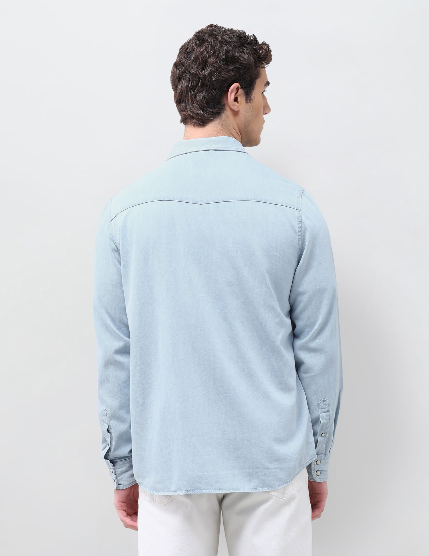 Solid Regular Fit Shirt Blue - U.S. Polo Assn. India | Large