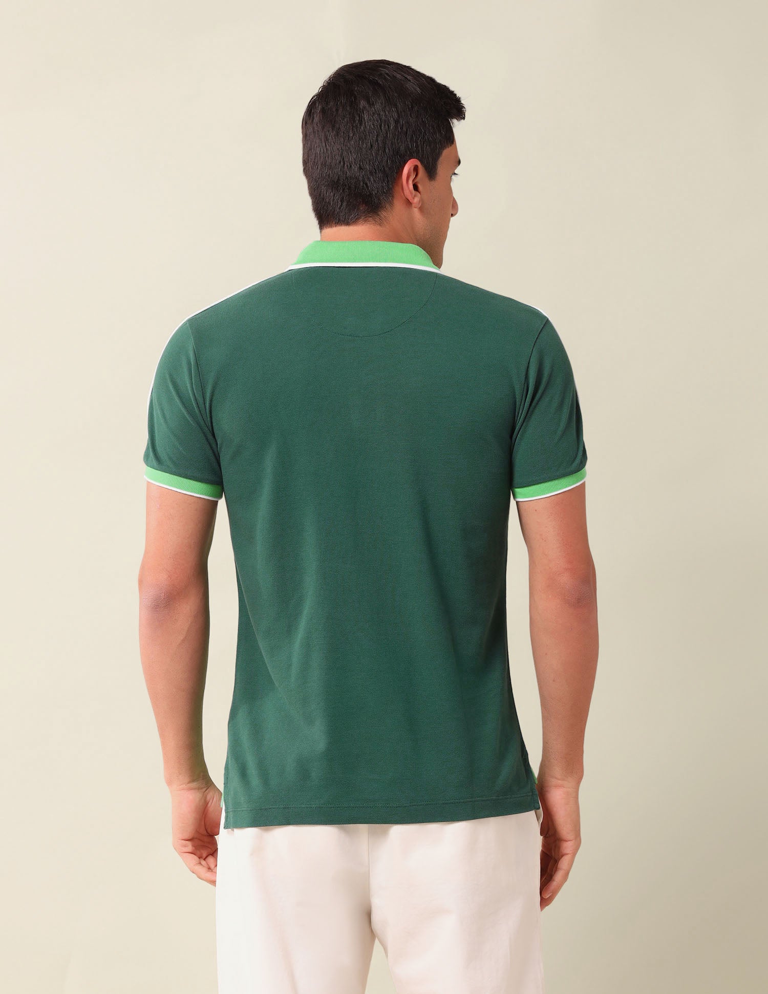 Colourblocked Slim Fit Polo Shirt Light Green - U.S. POLO ASSN. | Large